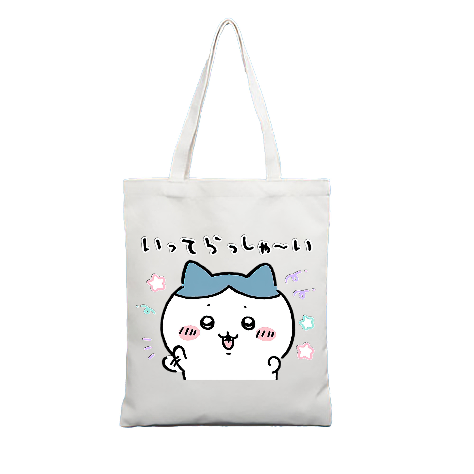 （画像用） ちいかわ ハチワレ Chii-kawa hachiware 縦型キャンバス生地手提げバッグ　トートバッグ