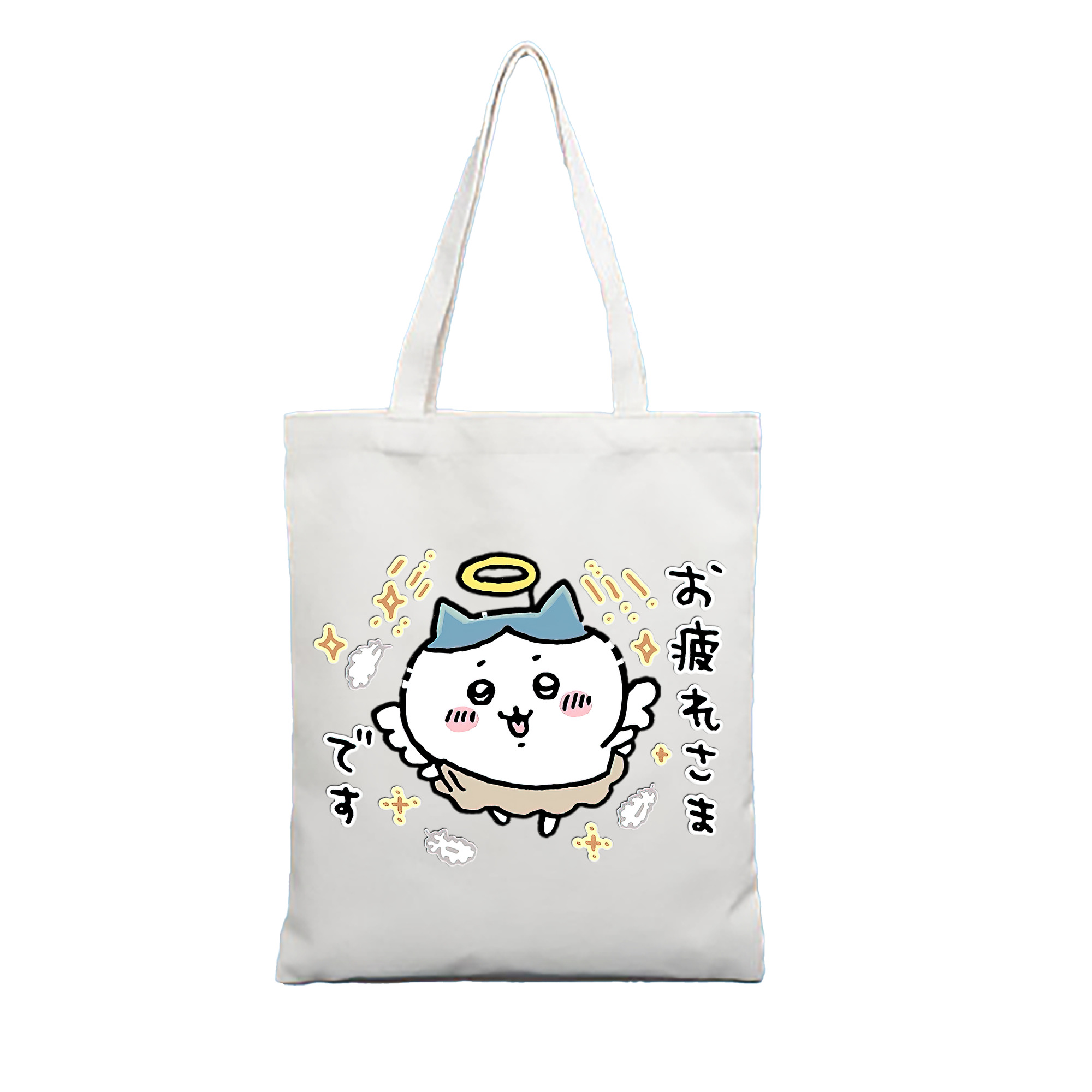 （画像用） ちいかわ ハチワレ Chii-kawa hachiware 縦型キャンバス生地手提げバッグ　トートバッグ
