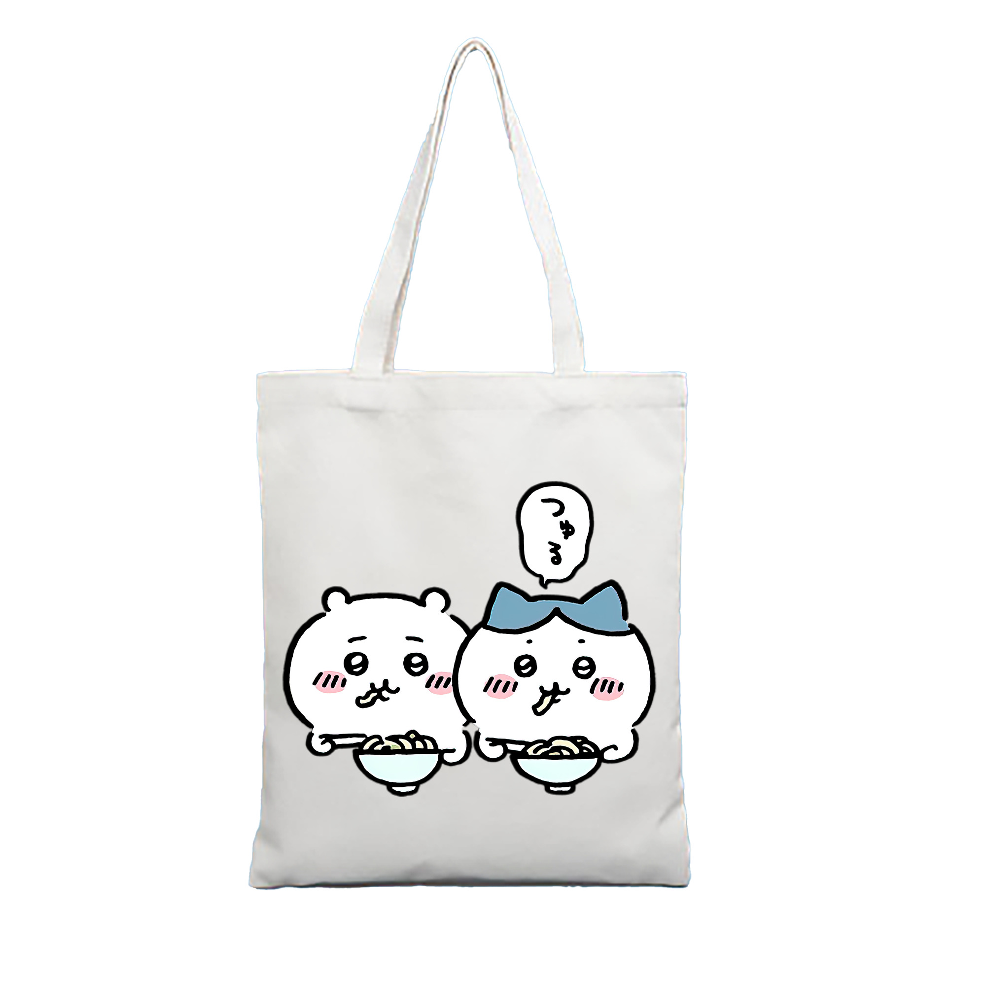 （画像用） ちいかわ ハチワレ Chii-kawa hachiware 縦型キャンバス生地手提げバッグ　トートバッグ