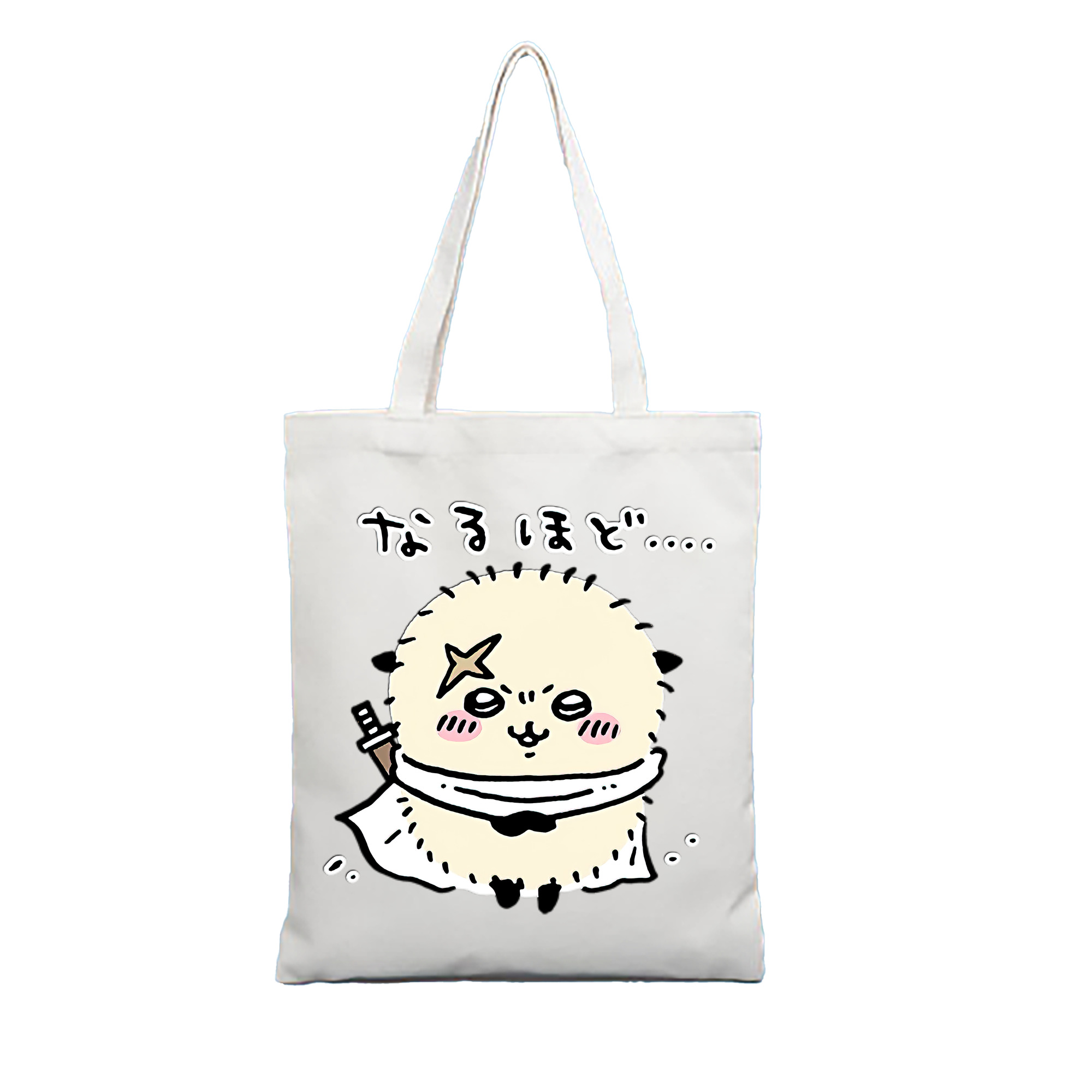 （画像用） ちいかわ ラッコ Chii-kawa Sea otter 縦型キャンバス生地手提げバッグ　トートバッグ