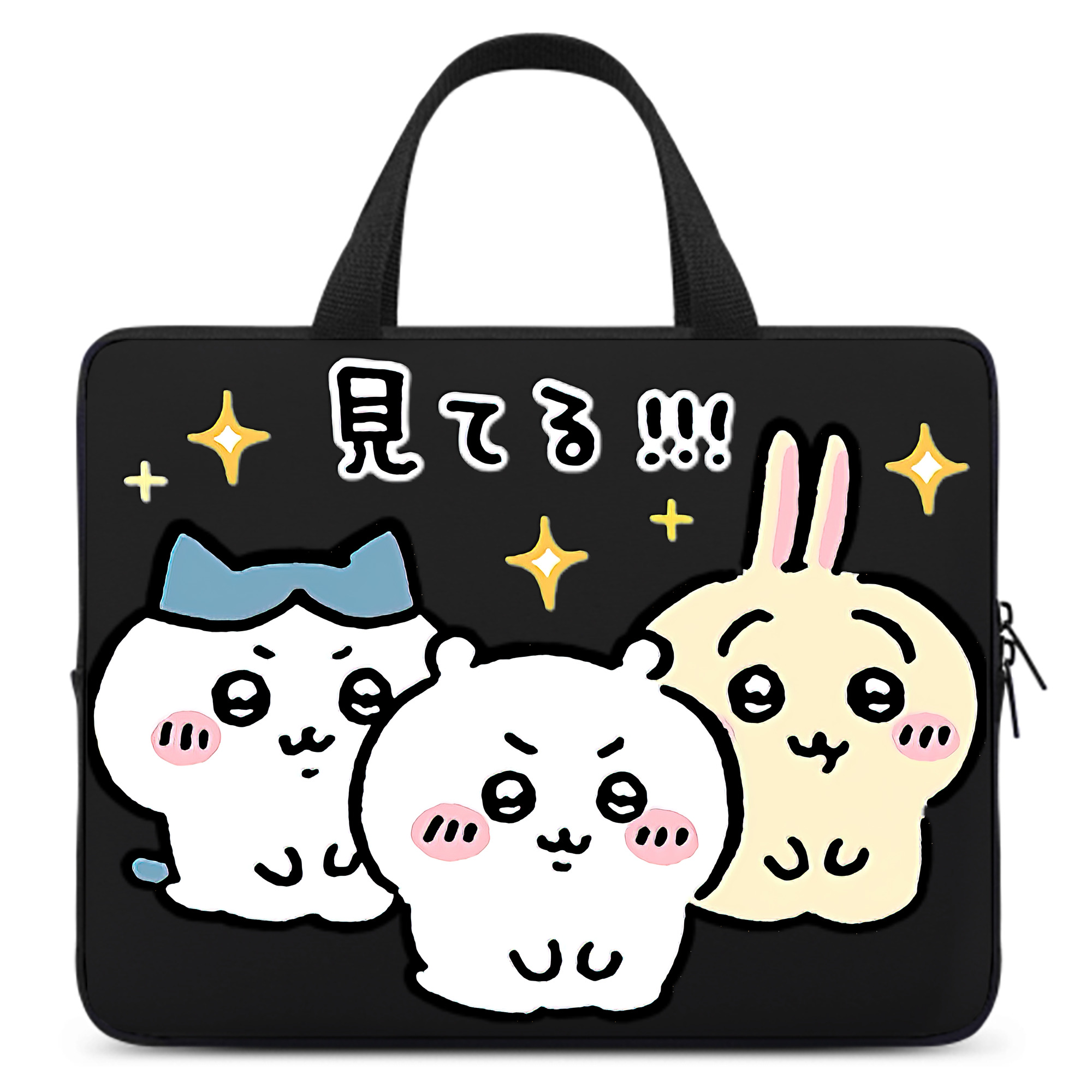 （画像用） ちいかわ ハチワレ Chii-kawa hachiware 手提げノートパソコンバッグ