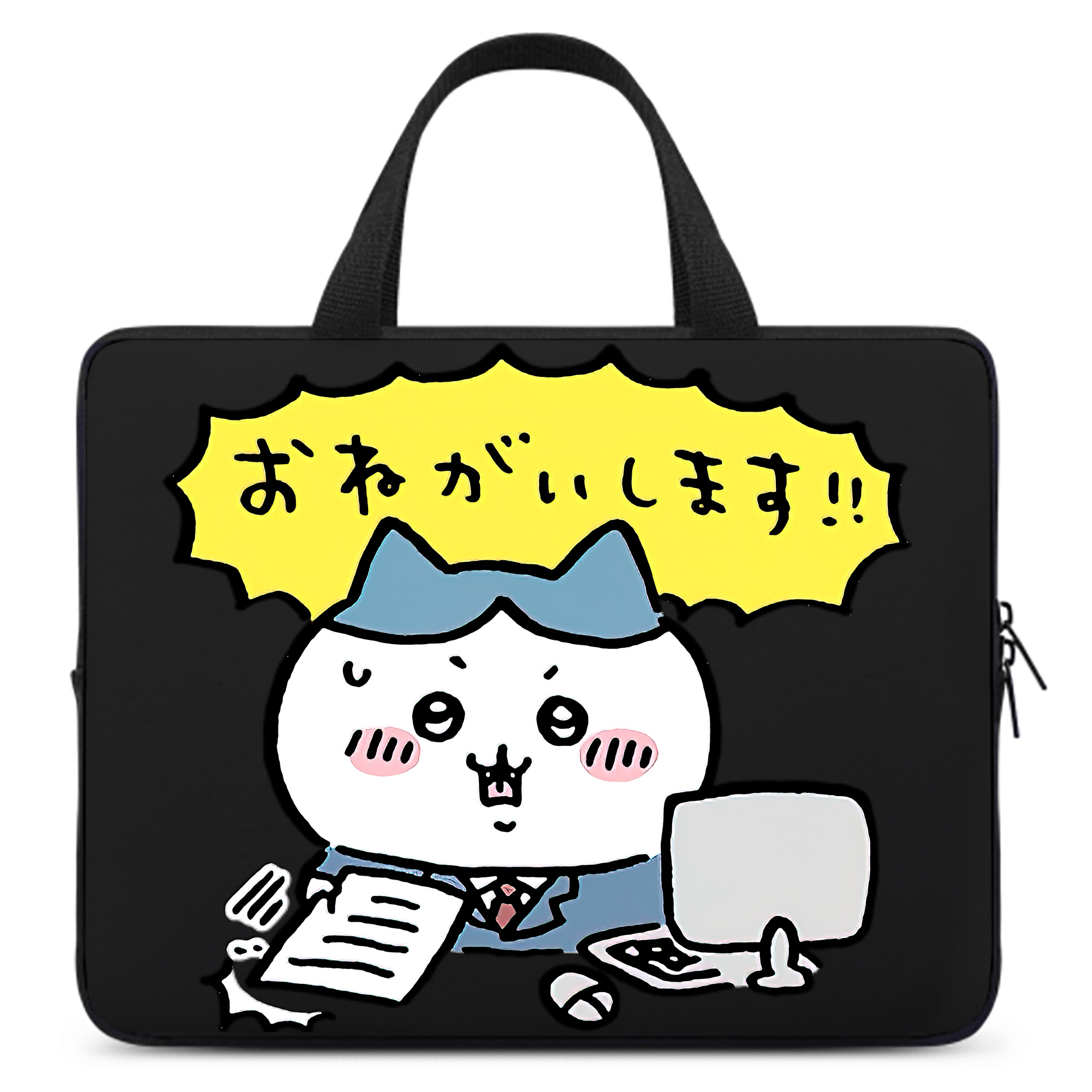 （画像用） ちいかわ ハチワレ Chii-kawa hachiware 手提げノートパソコンバッグ