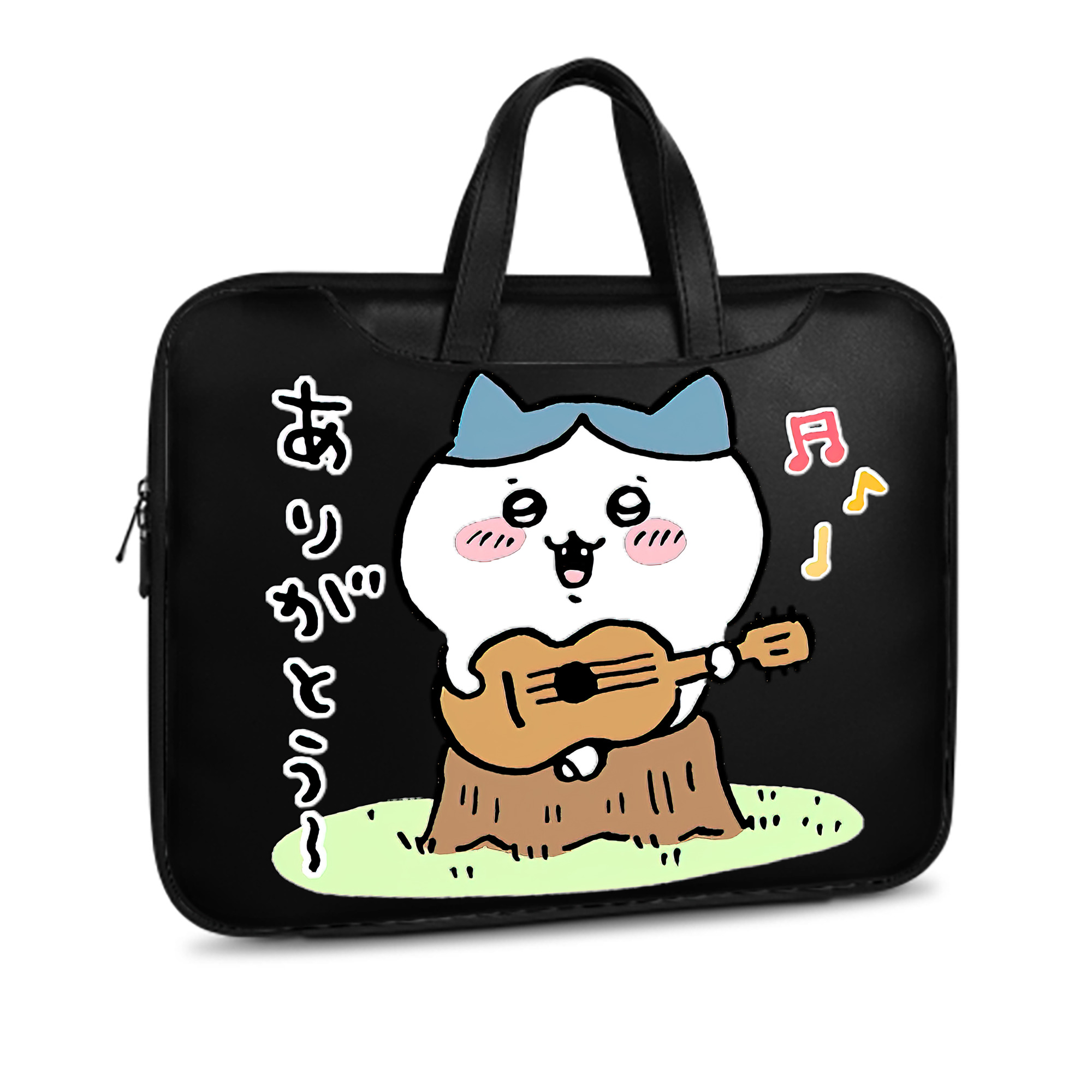 （画像用） ちいかわ ハチワレ Chii-kawa hachiware レザーラップトップバッグ　ノートパソコンケース