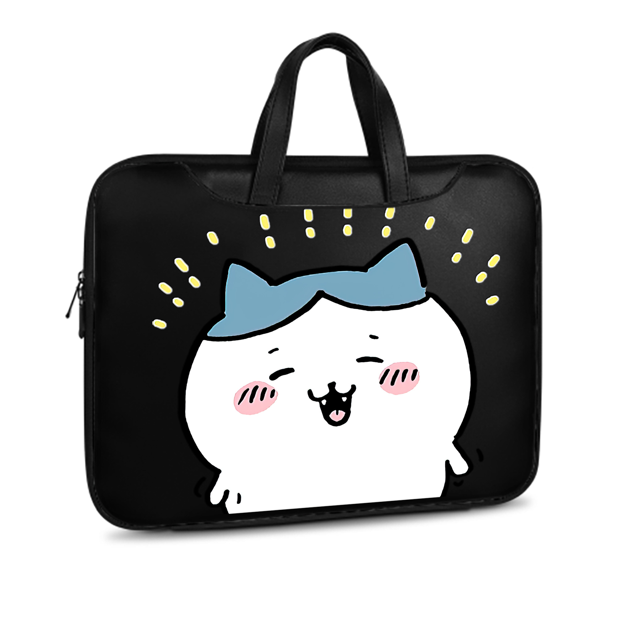 （画像用） ちいかわ ハチワレ Chii-kawa hachiware レザーラップトップバッグ　ノートパソコンケース