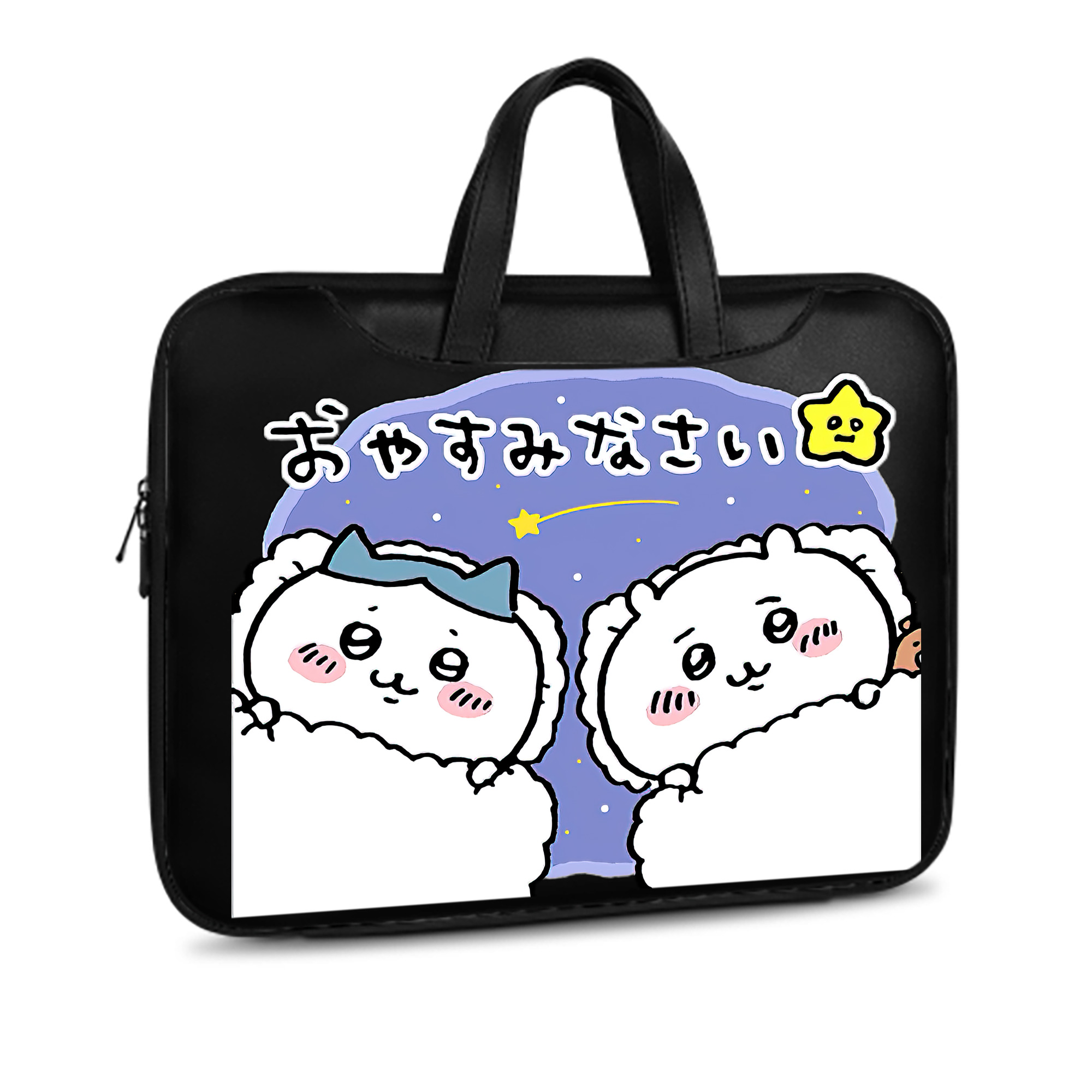 （画像用） ちいかわ ハチワレ Chii-kawa hachiware レザーラップトップバッグ　ノートパソコンケース