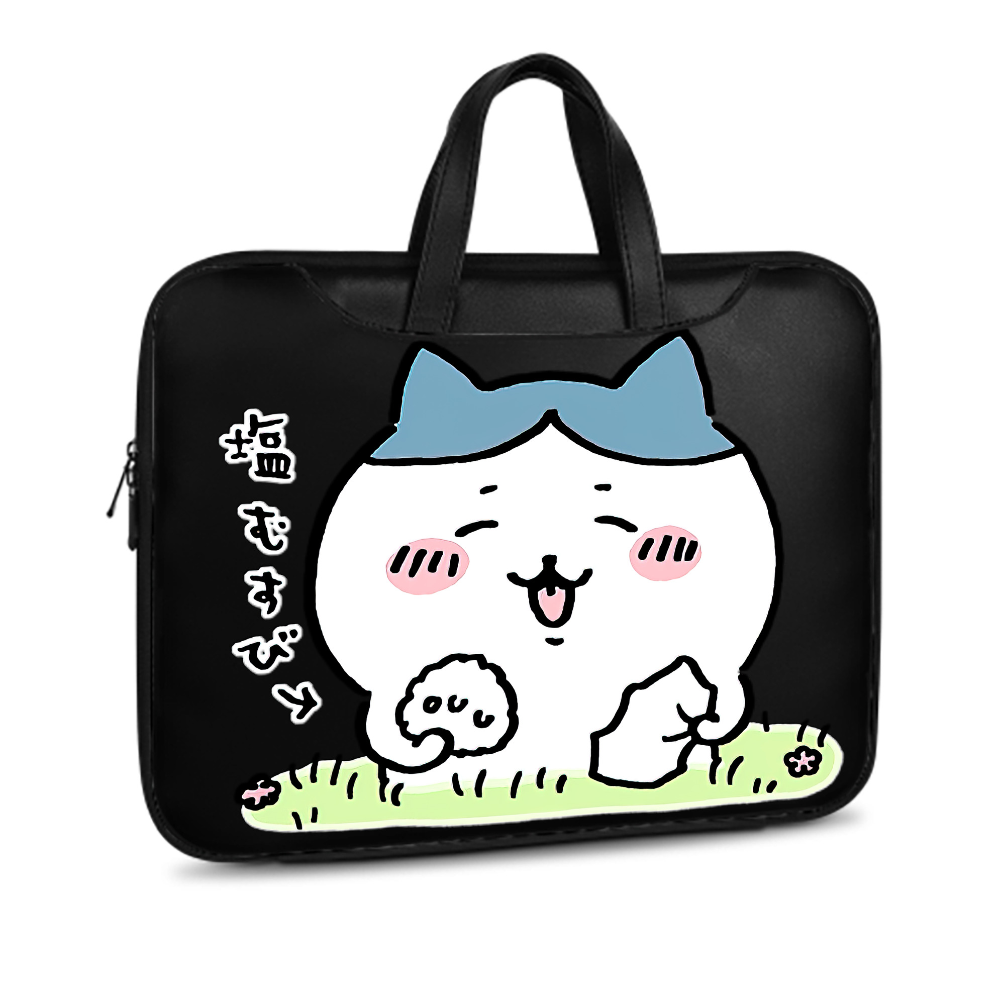 （画像用） ちいかわ ハチワレ Chii-kawa hachiware レザーラップトップバッグ　ノートパソコンケース