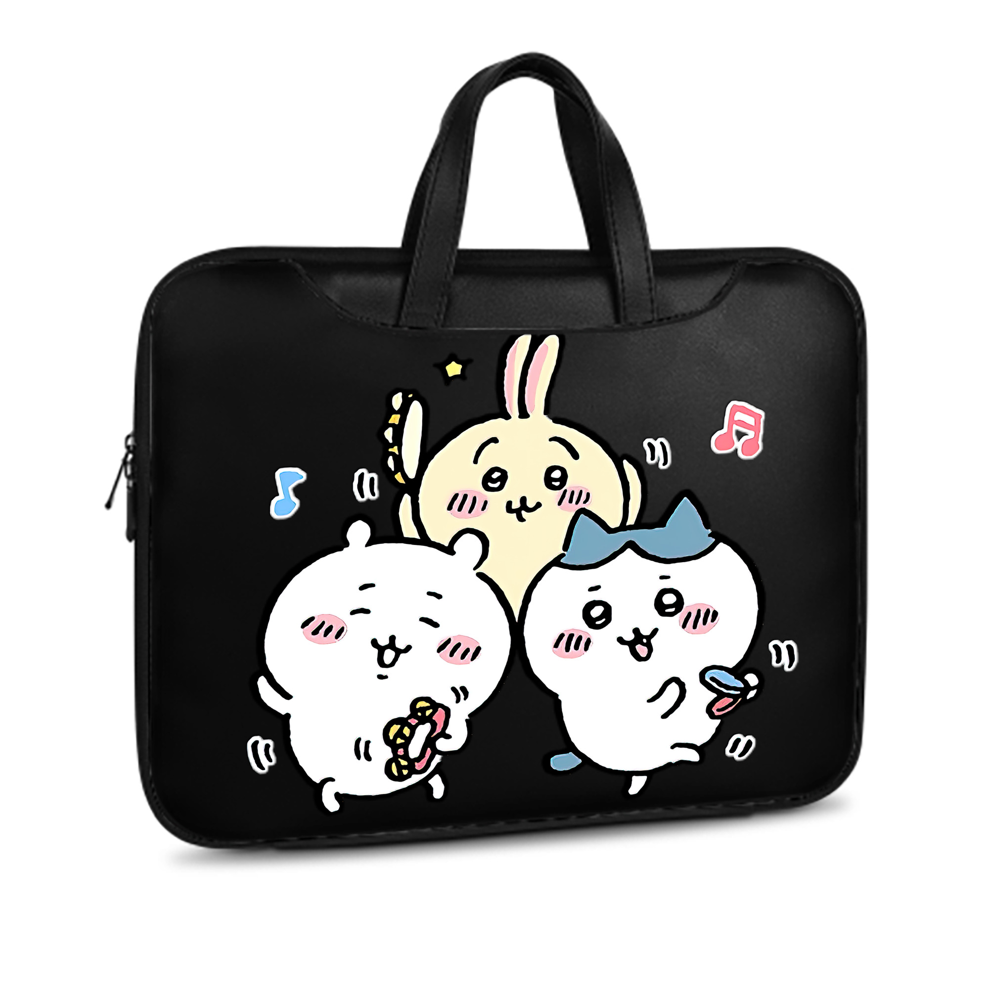 （画像用） ちいかわ ハチワレ Chii-kawa hachiware レザーラップトップバッグ　ノートパソコンケース