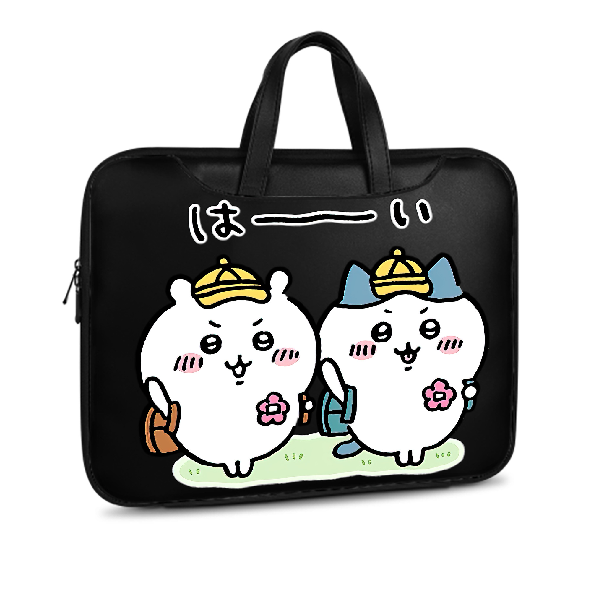 （画像用） ちいかわ ハチワレ Chii-kawa hachiware レザーラップトップバッグ　ノートパソコンケース