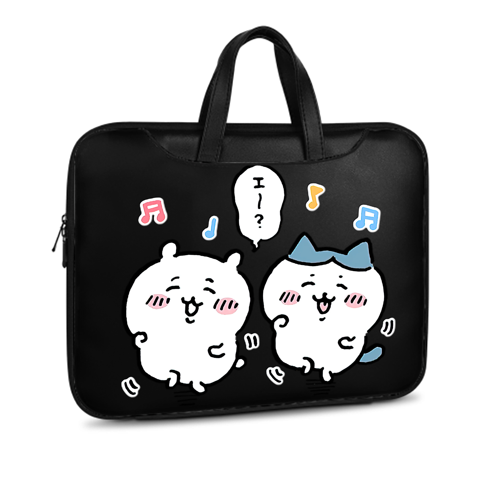 （画像用） ちいかわ ハチワレ Chii-kawa hachiware レザーラップトップバッグ　ノートパソコンケース