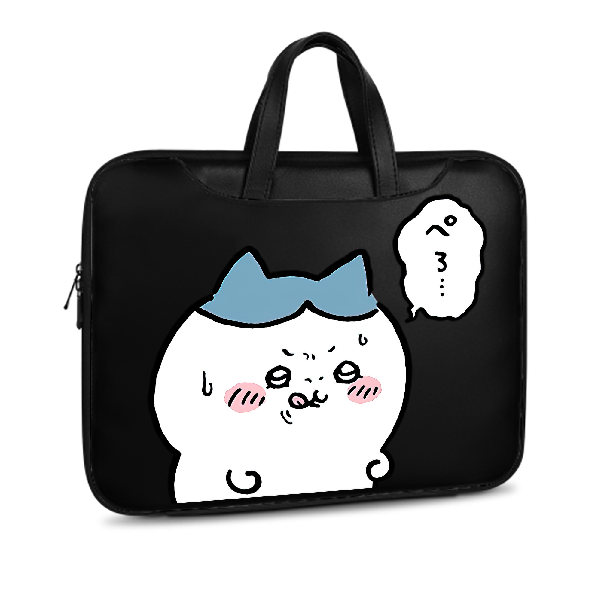 （画像用） ちいかわ ハチワレ Chii-kawa hachiware レザーラップトップバッグ　ノートパソコンケース