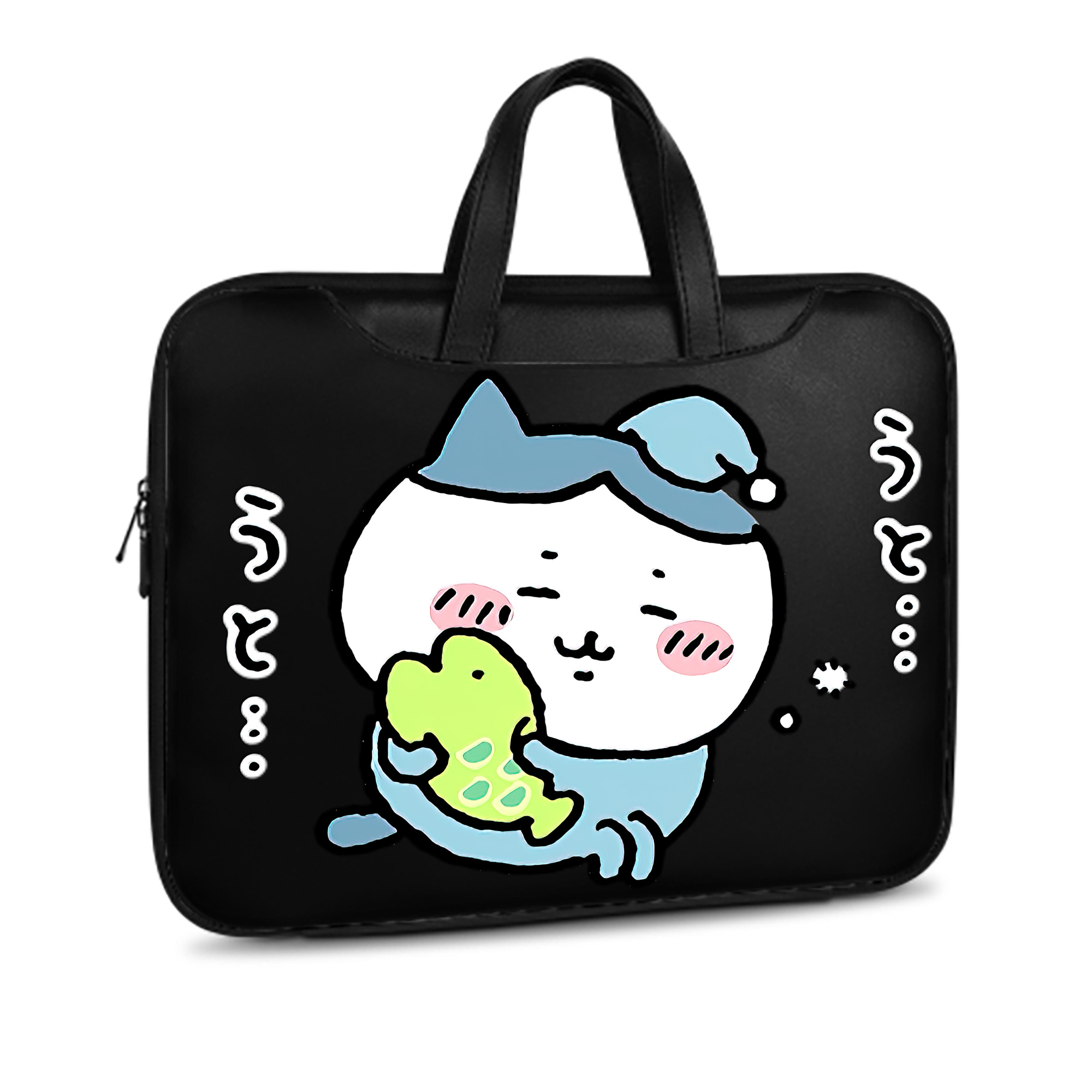 （画像用） ちいかわ ハチワレ Chii-kawa hachiware レザーラップトップバッグ　ノートパソコンケース