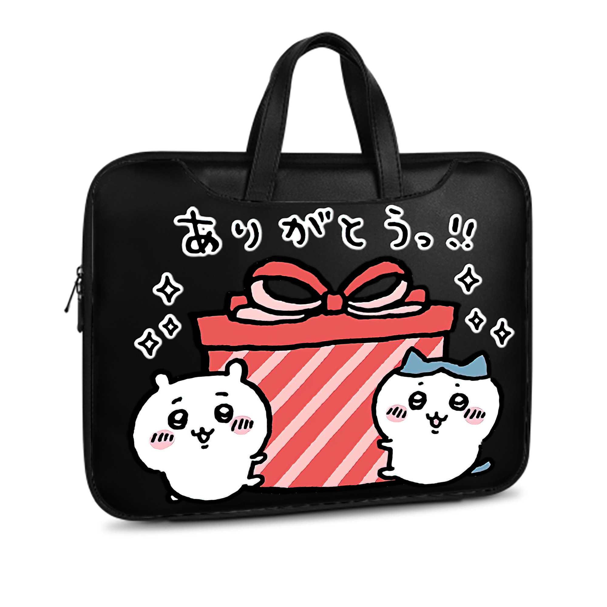 （画像用） ちいかわ ハチワレ Chii-kawa hachiware レザーラップトップバッグ　ノートパソコンケース