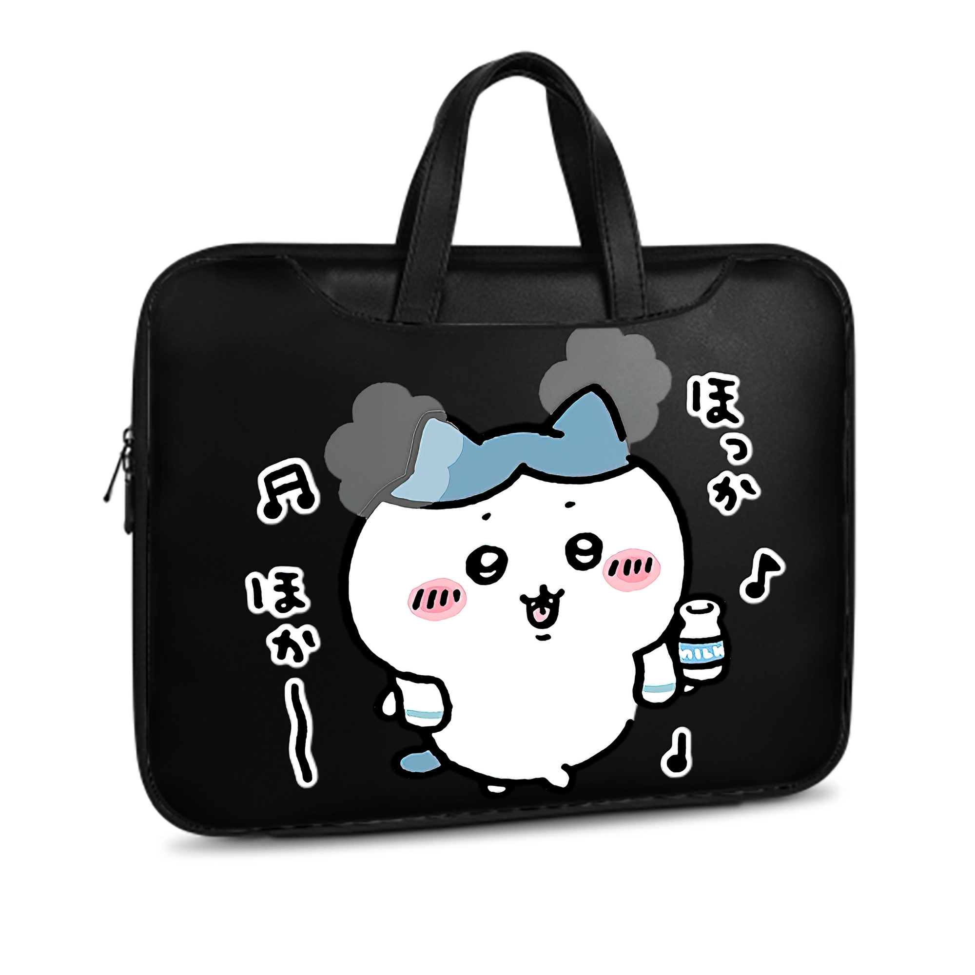（画像用） ちいかわ ハチワレ Chii-kawa hachiware レザーラップトップバッグ　ノートパソコンケース