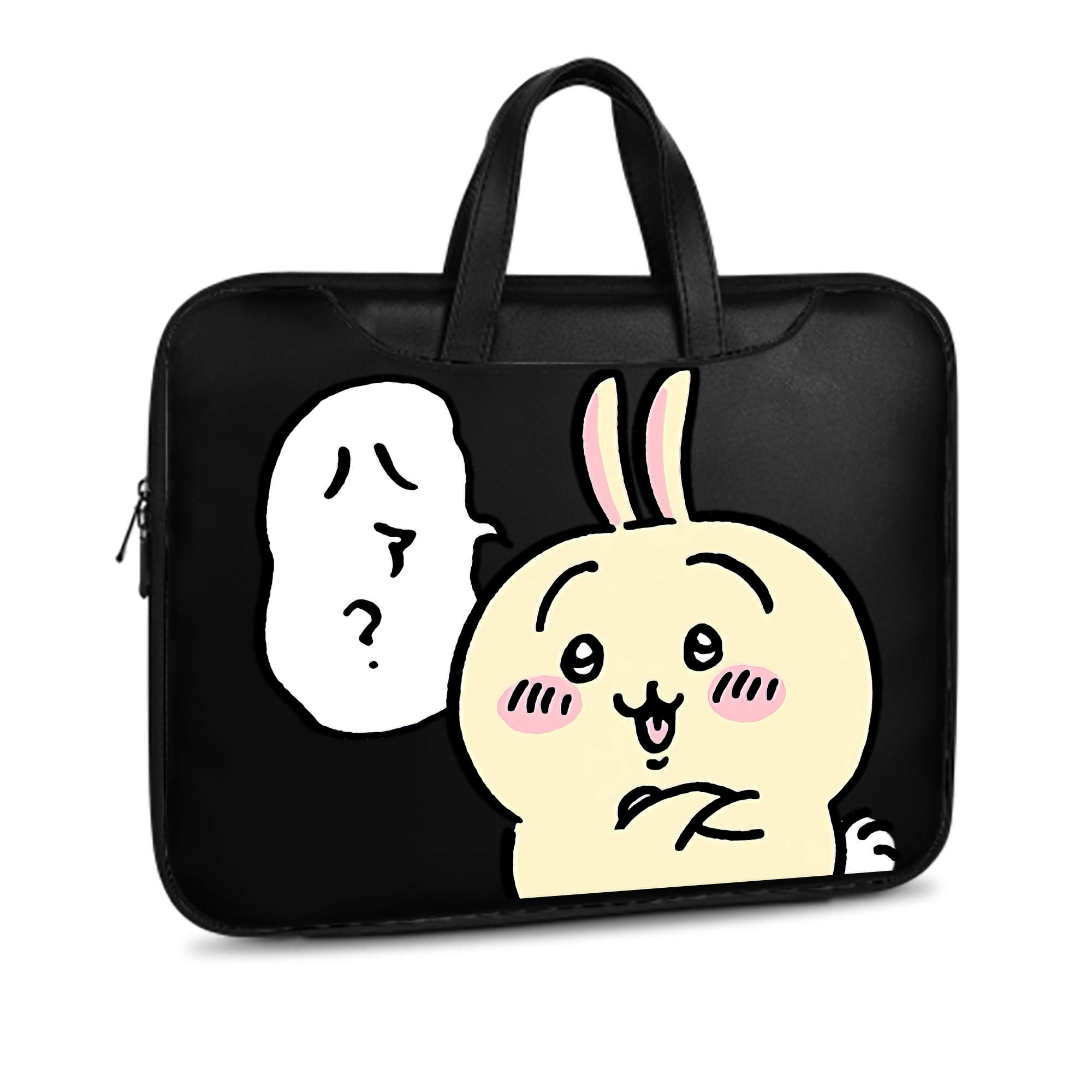 （画像用） ちいかわ うさぎ Chii-kawa usagi レザーラップトップバッグ　ノートパソコンケース