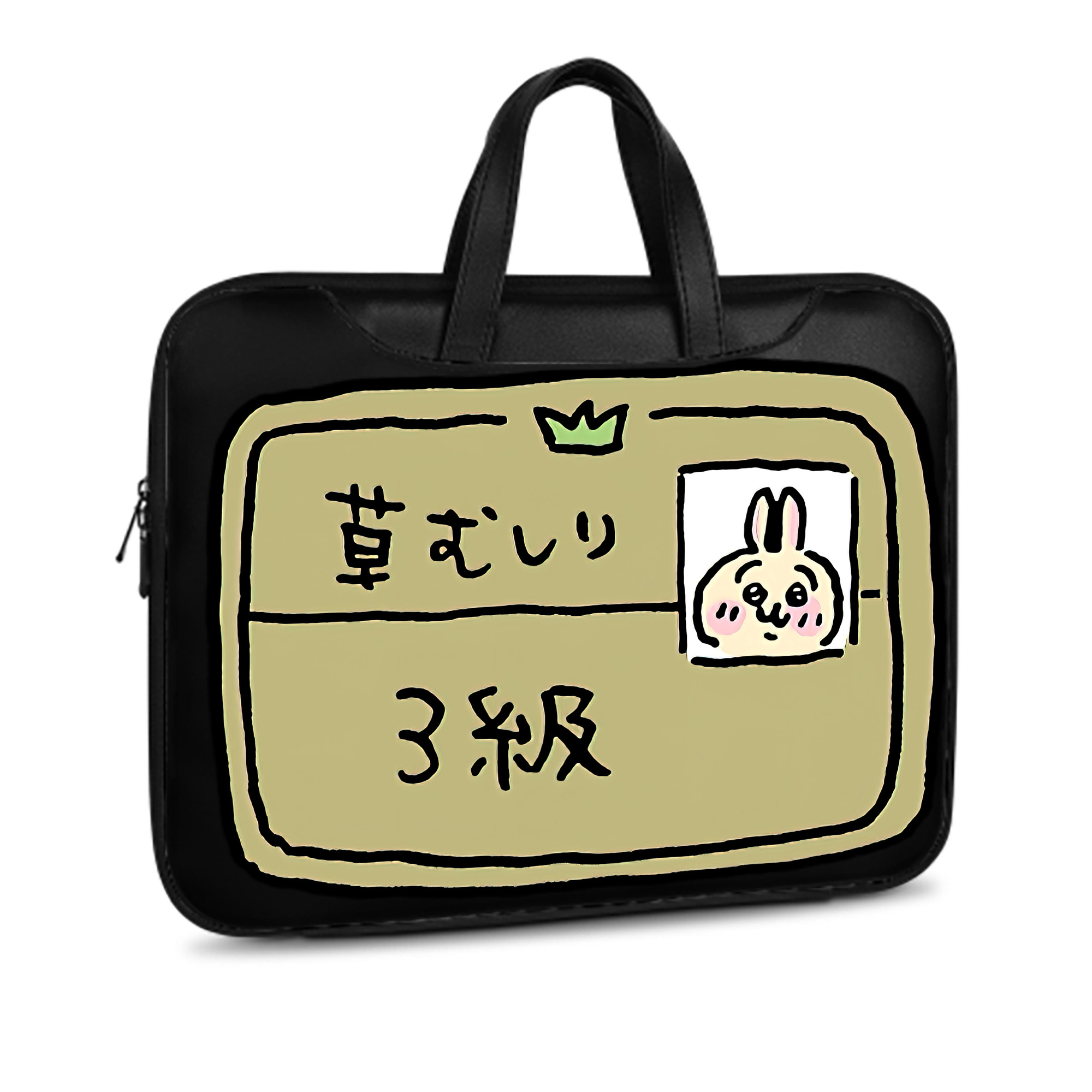 （画像用） ちいかわ うさぎ Chii-kawa usagi レザーラップトップバッグ　ノートパソコンケース