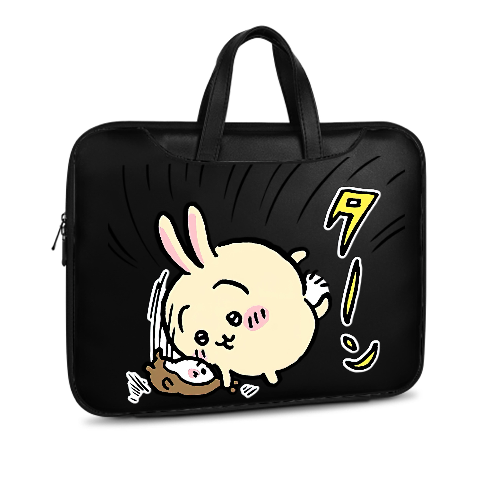 （画像用） ちいかわ うさぎ Chii-kawa usagi レザーラップトップバッグ　ノートパソコンケース