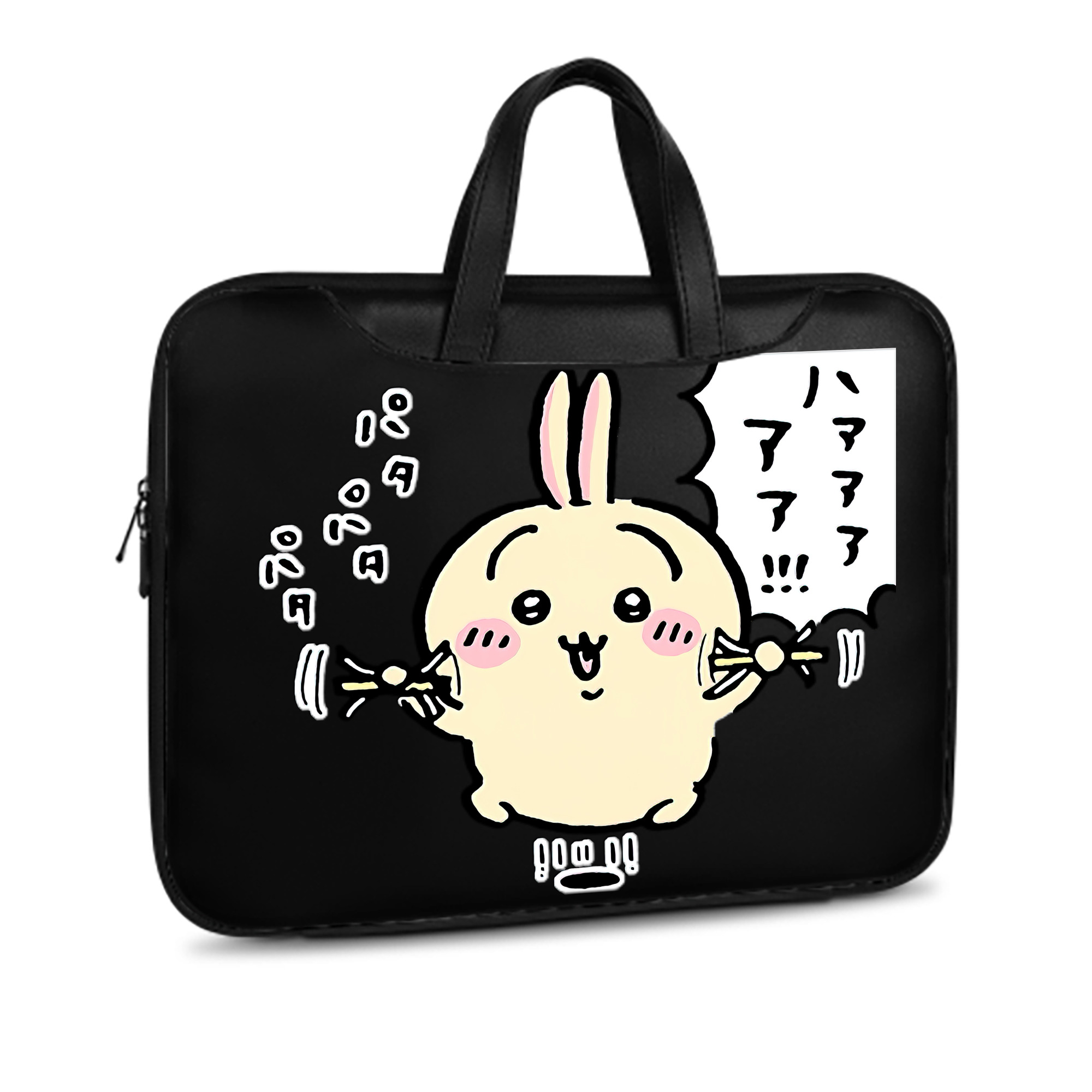 （画像用） ちいかわ うさぎ Chii-kawa usagi レザーラップトップバッグ　ノートパソコンケース