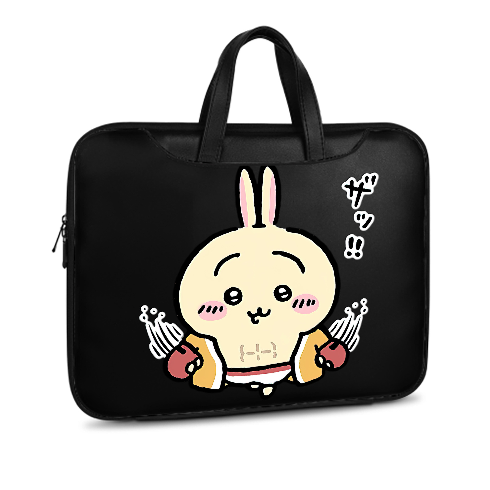 （画像用） ちいかわ うさぎ Chii-kawa usagi レザーラップトップバッグ　ノートパソコンケース