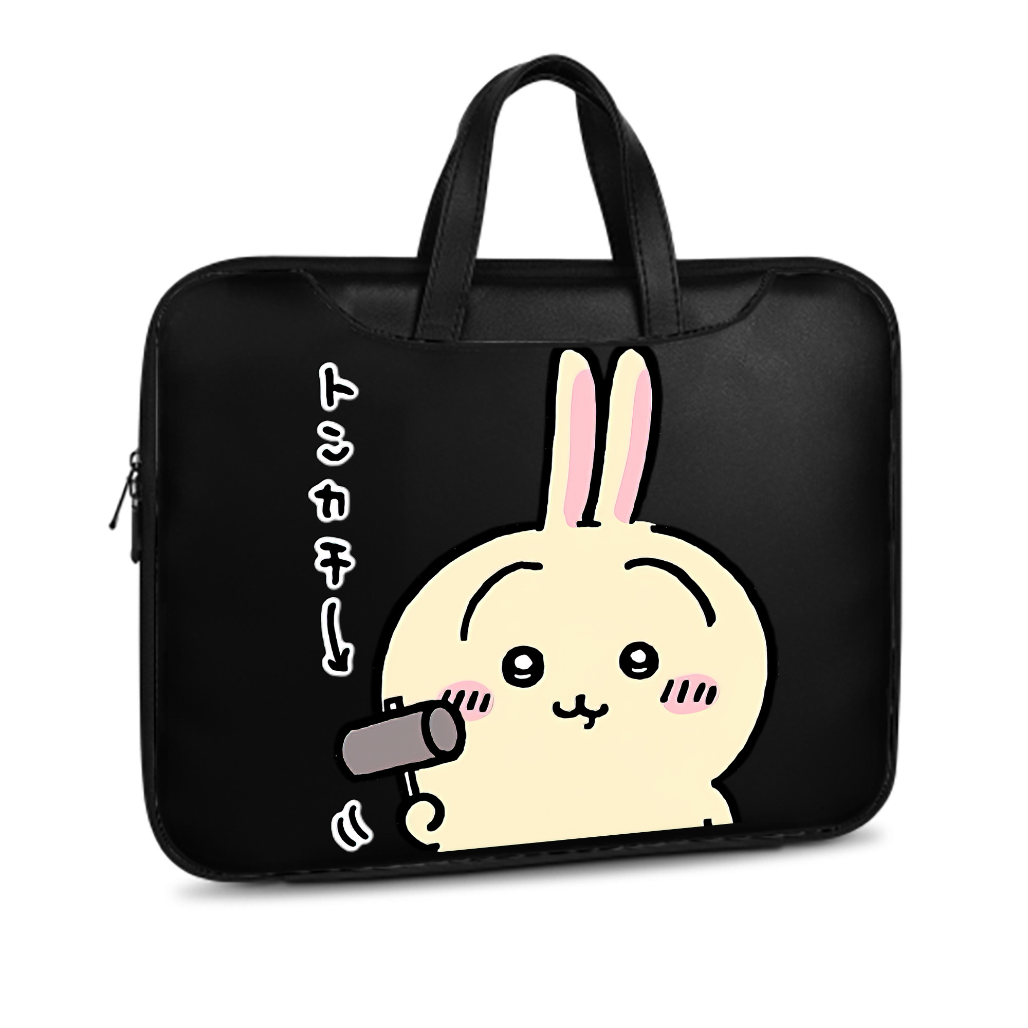 （画像用） ちいかわ うさぎ Chii-kawa usagi レザーラップトップバッグ　ノートパソコンケース
