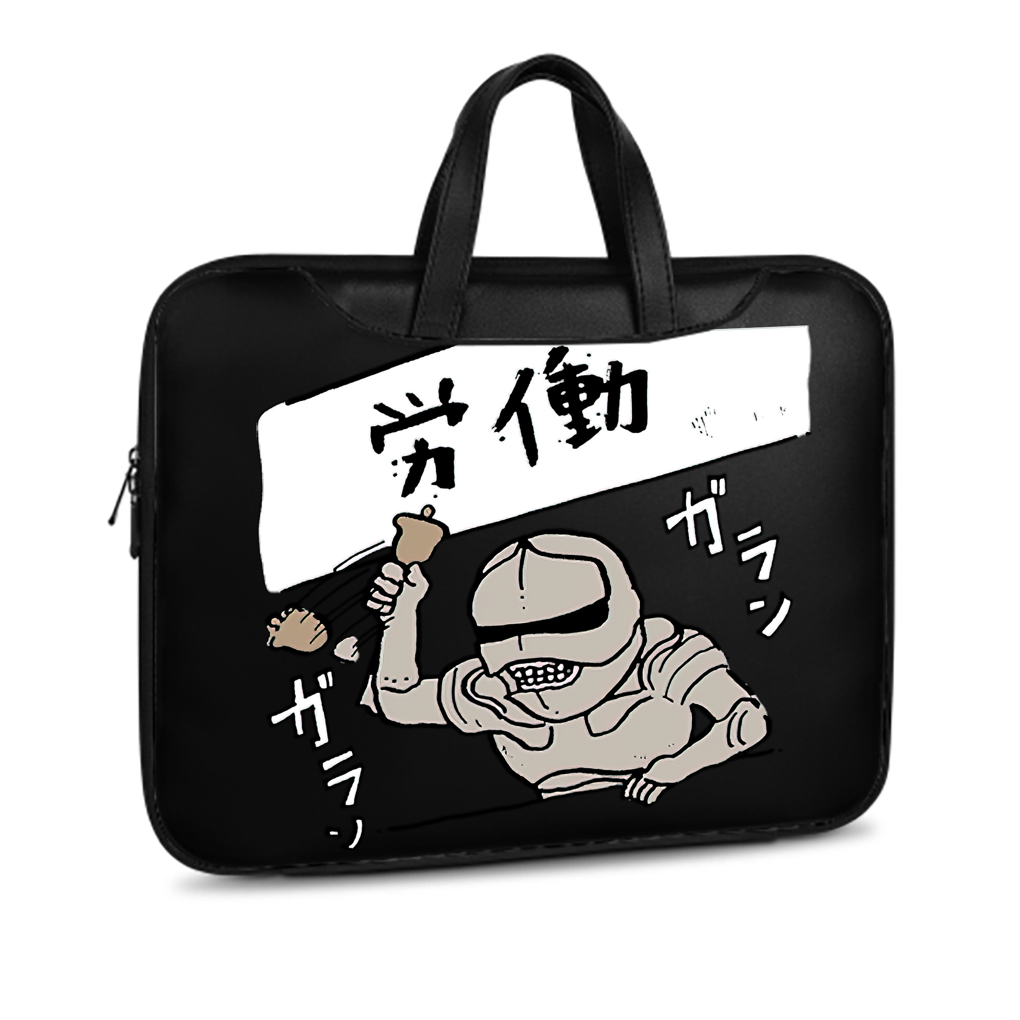 （画像用） ちいかわ 労働の鎧さん Chii-kawa Mr. Armor of Labor レザーラップトップバッグ　ノートパソコンケース