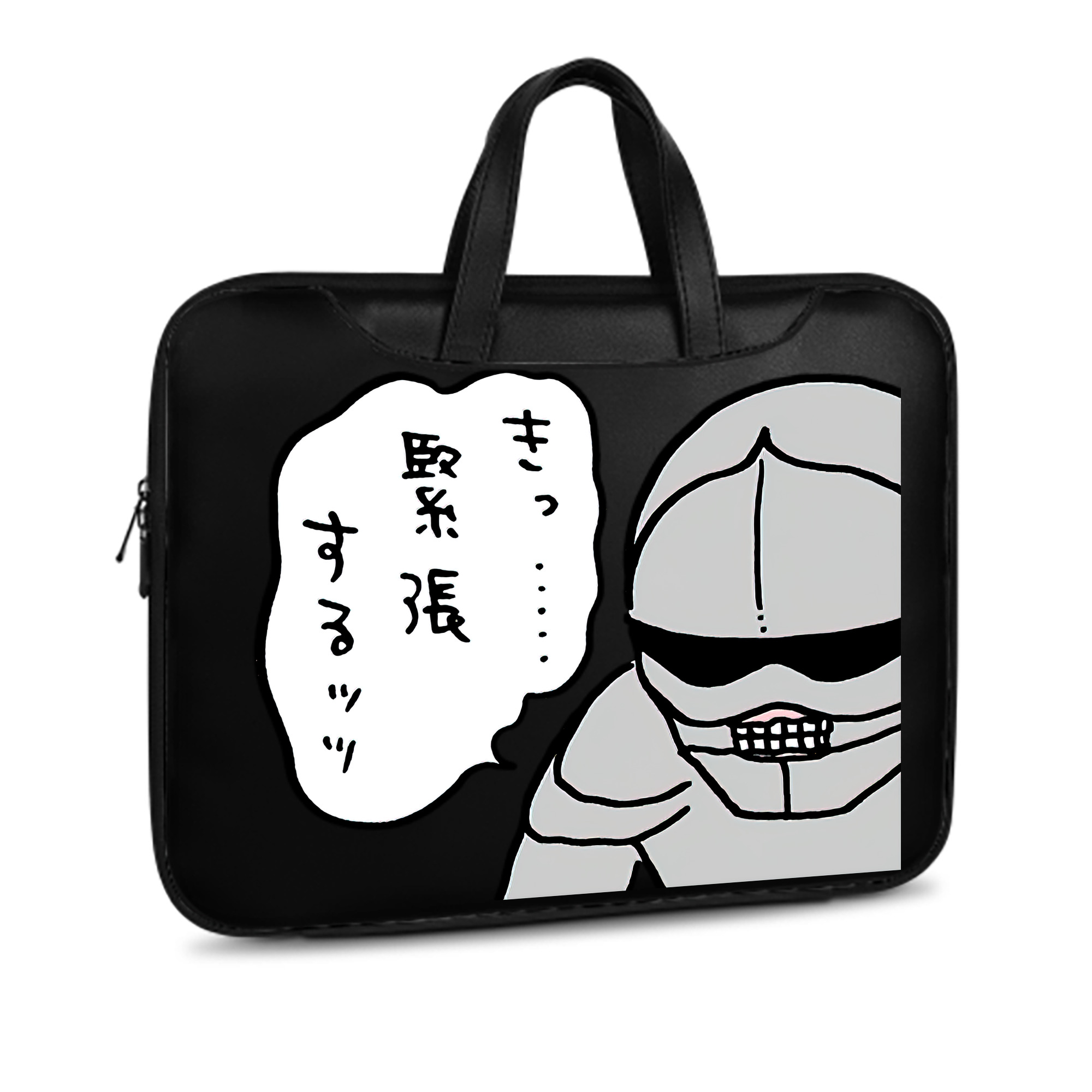 （画像用） ちいかわ 労働の鎧さん Chii-kawa Mr. Armor of Labor レザーラップトップバッグ　ノートパソコンケース