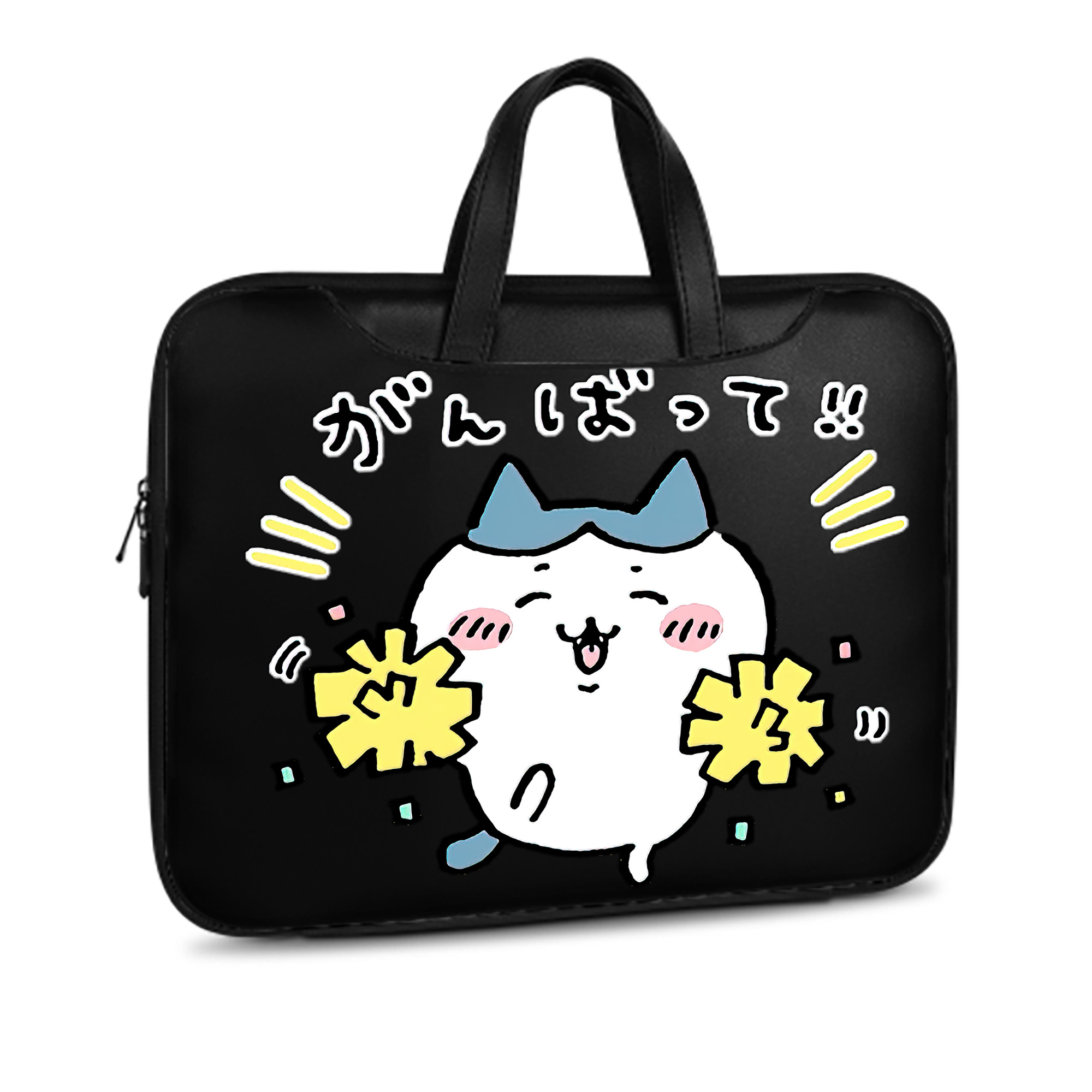 （画像用） ちいかわ ハチワレ Chii-kawa hachiware レザーラップトップバッグ　ノートパソコンケース