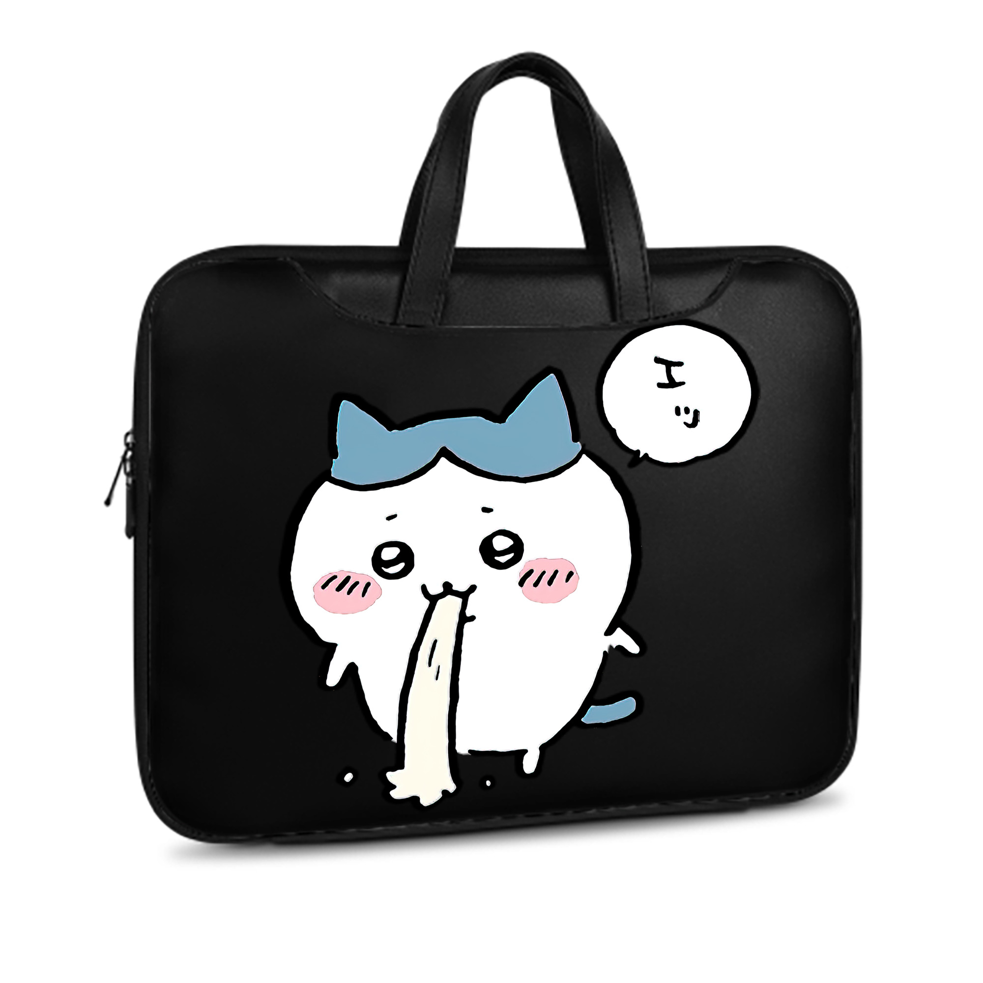 （画像用） ちいかわ ハチワレ Chii-kawa hachiware レザーラップトップバッグ　ノートパソコンケース