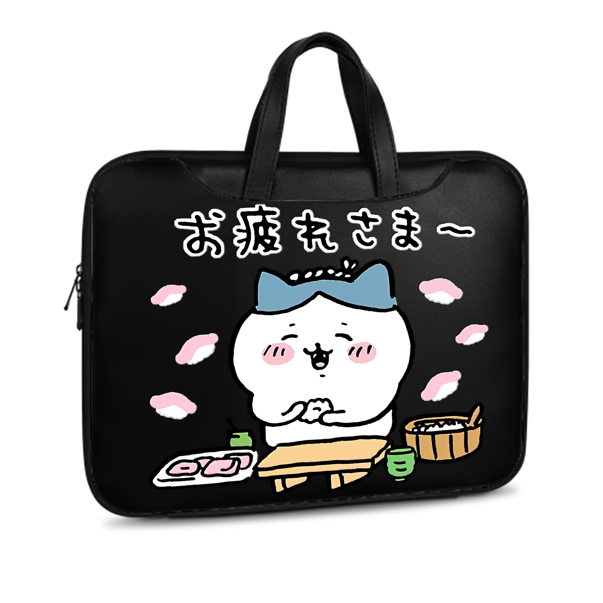（画像用） ちいかわ ハチワレ Chii-kawa hachiware レザーラップトップバッグ　ノートパソコンケース