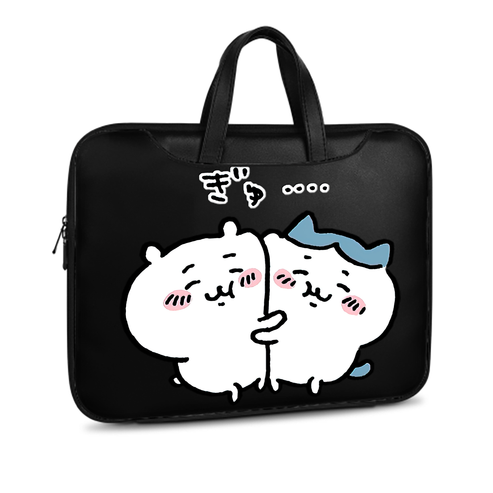 （画像用） ちいかわ ハチワレ Chii-kawa hachiware レザーラップトップバッグ　ノートパソコンケース