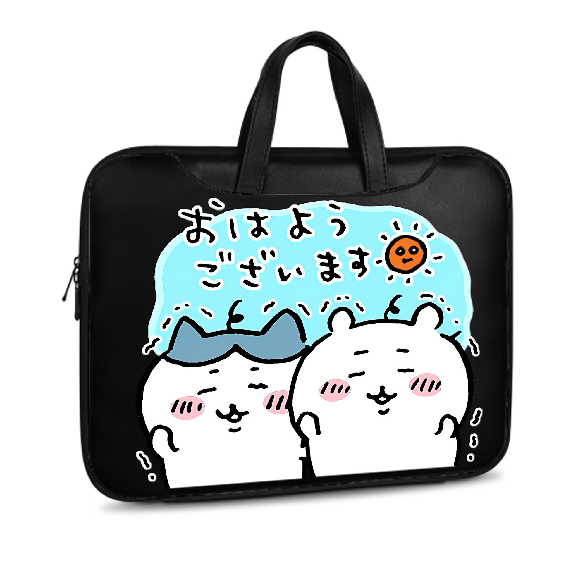 （画像用） ちいかわ ハチワレ Chii-kawa hachiware レザーラップトップバッグ　ノートパソコンケース
