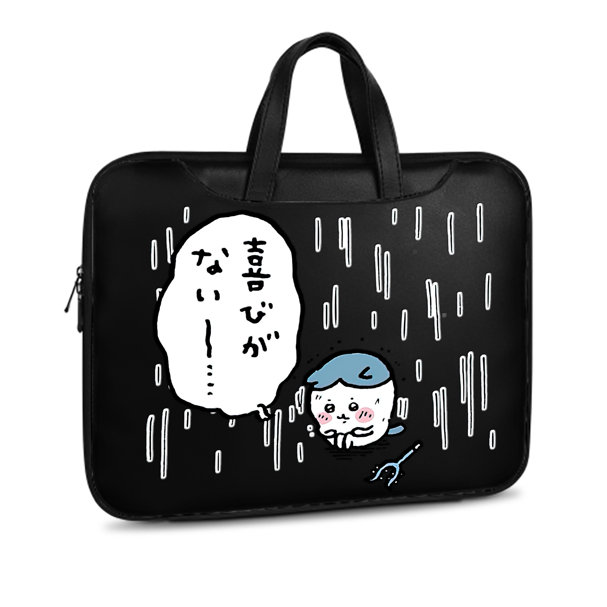（画像用） ちいかわ ハチワレ Chii-kawa hachiware レザーラップトップバッグ　ノートパソコンケース