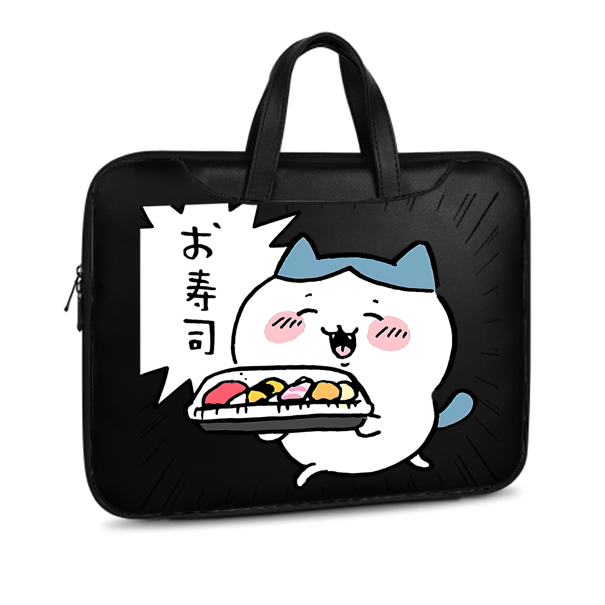 （画像用） ちいかわ ハチワレ Chii-kawa hachiware レザーラップトップバッグ　ノートパソコンケース