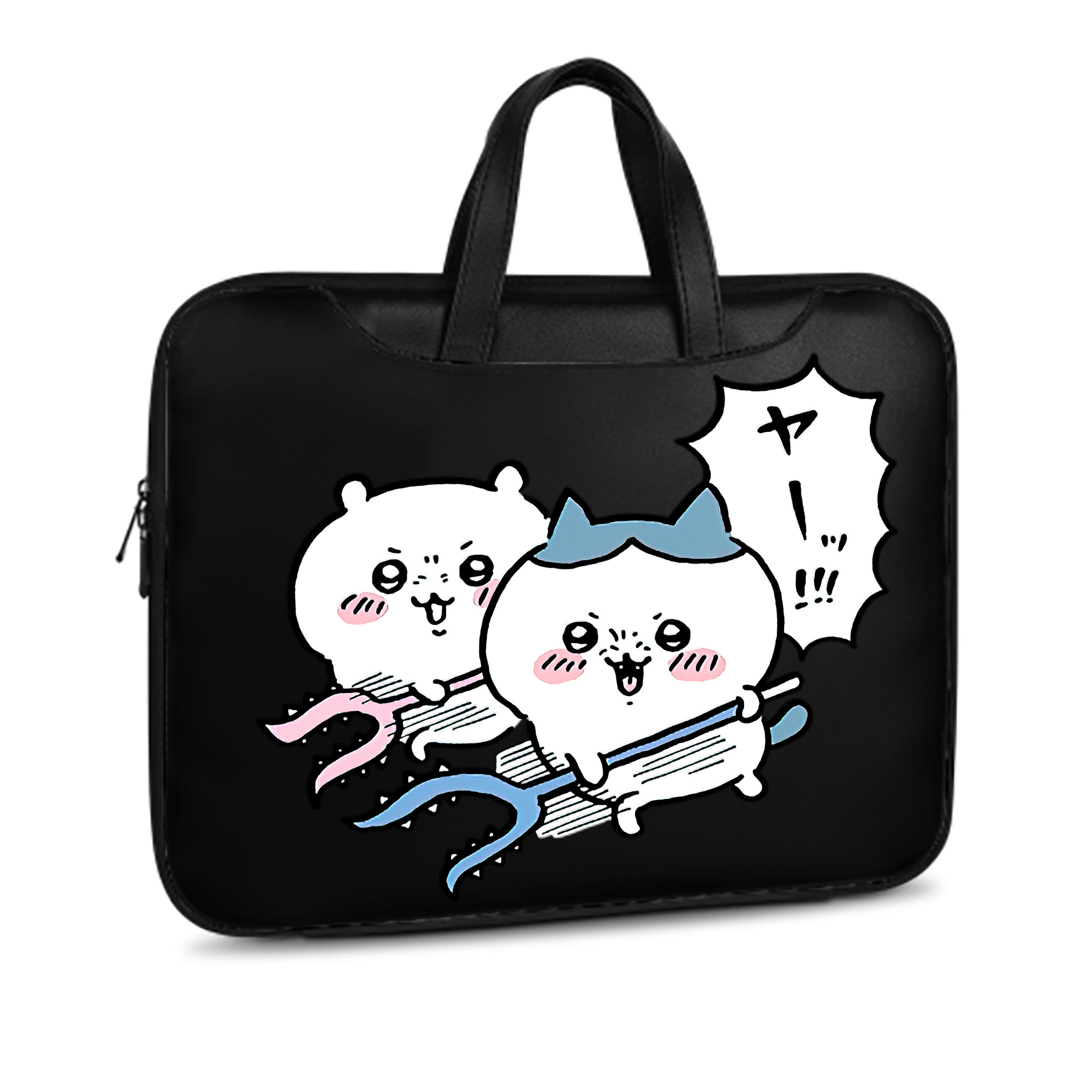 （画像用） ちいかわ ハチワレ Chii-kawa hachiware レザーラップトップバッグ　ノートパソコンケース