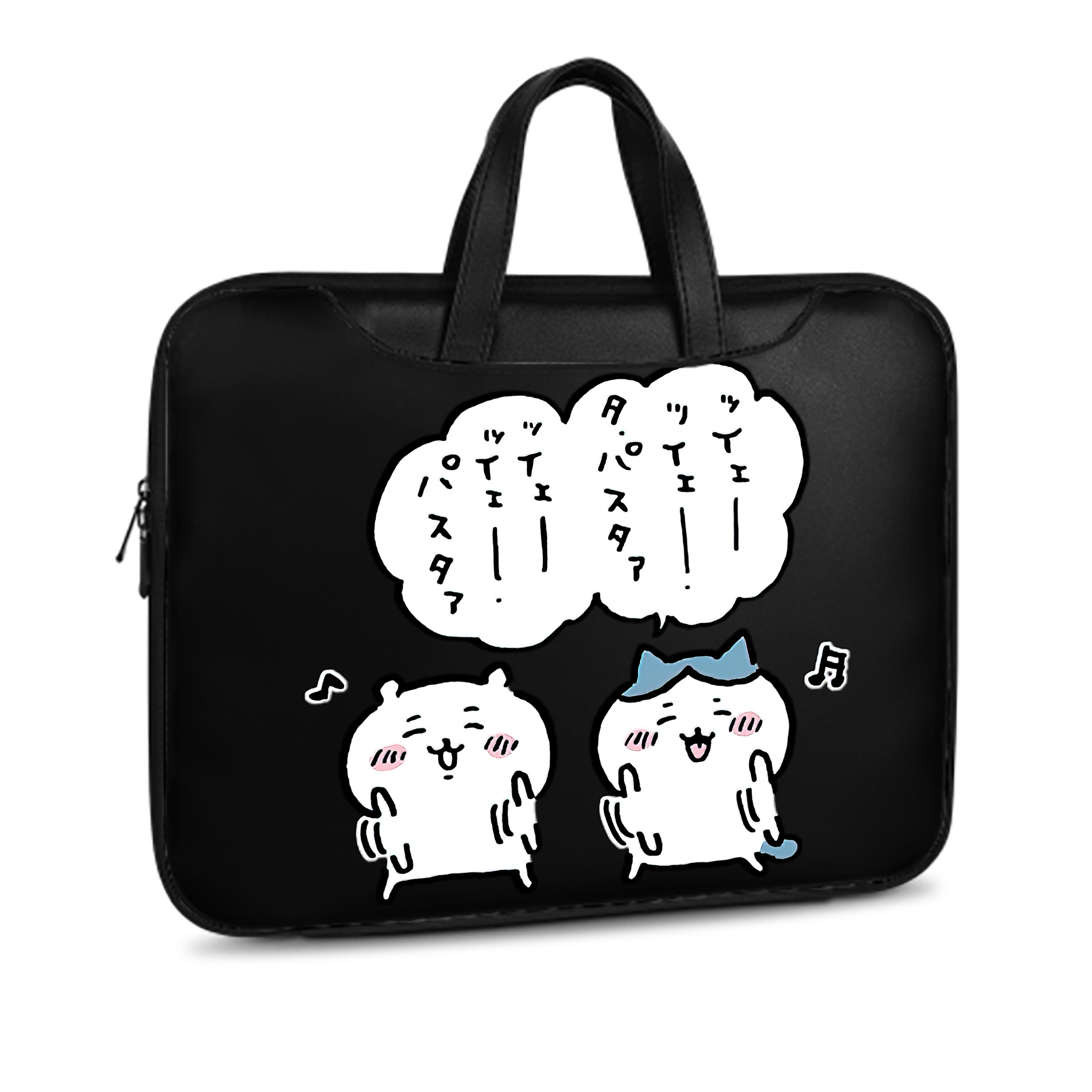 （画像用） ちいかわ ハチワレ Chii-kawa hachiware レザーラップトップバッグ　ノートパソコンケース