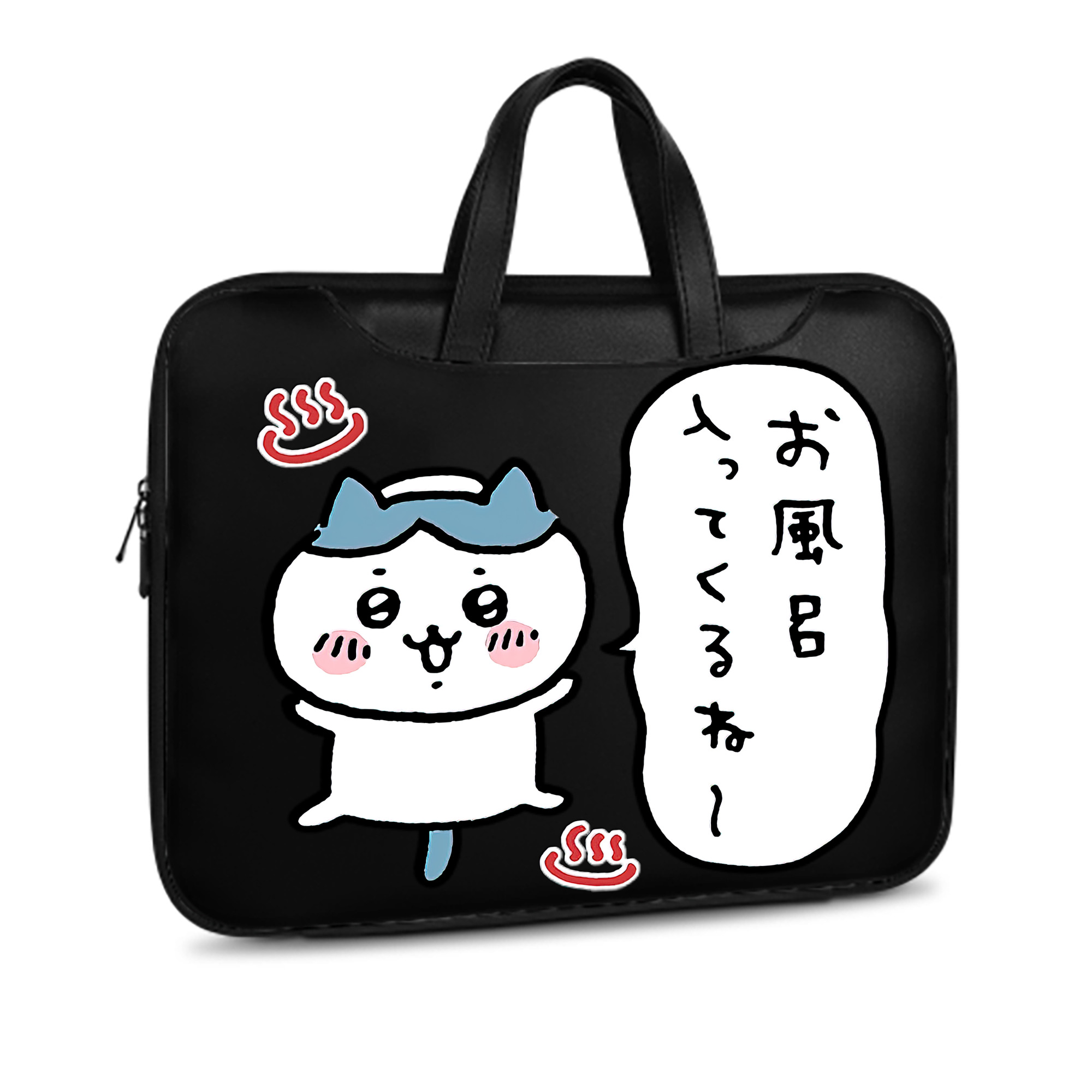（画像用） ちいかわ ハチワレ Chii-kawa hachiware レザーラップトップバッグ　ノートパソコンケース