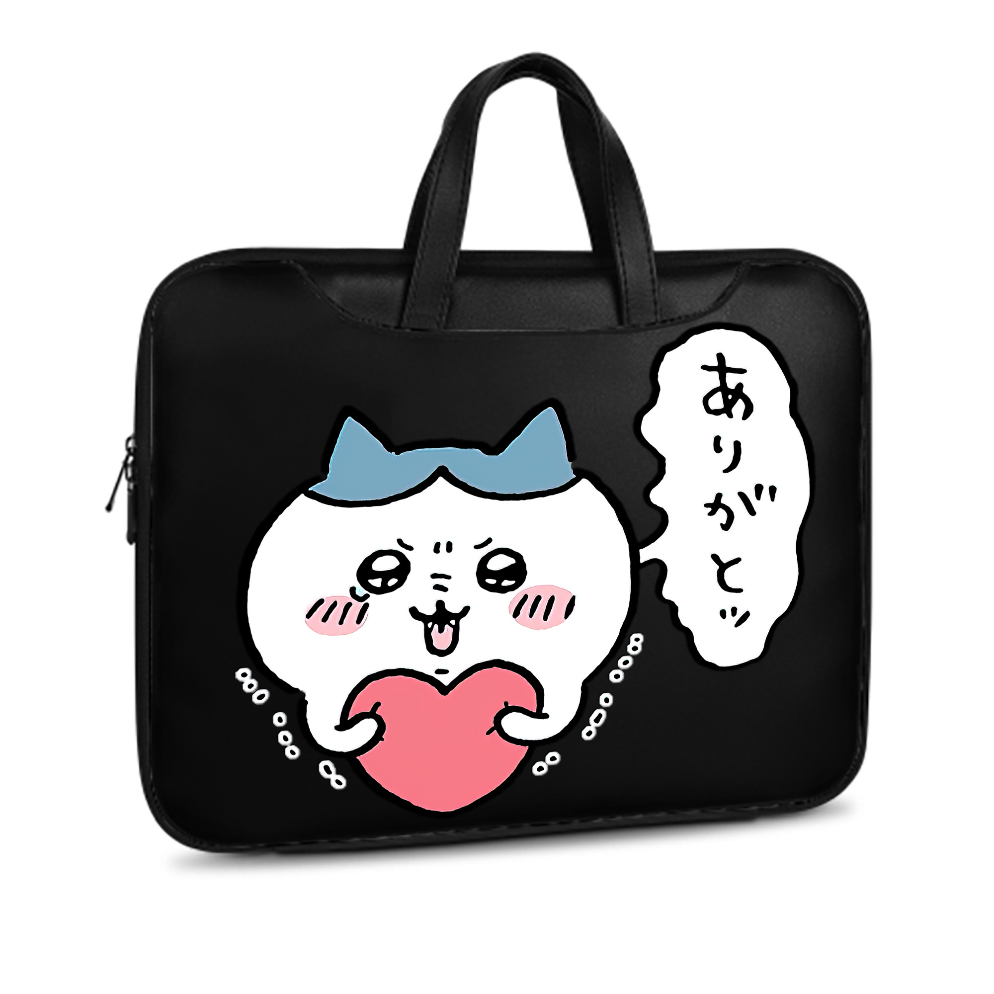 （画像用） ちいかわ ハチワレ Chii-kawa hachiware レザーラップトップバッグ　ノートパソコンケース