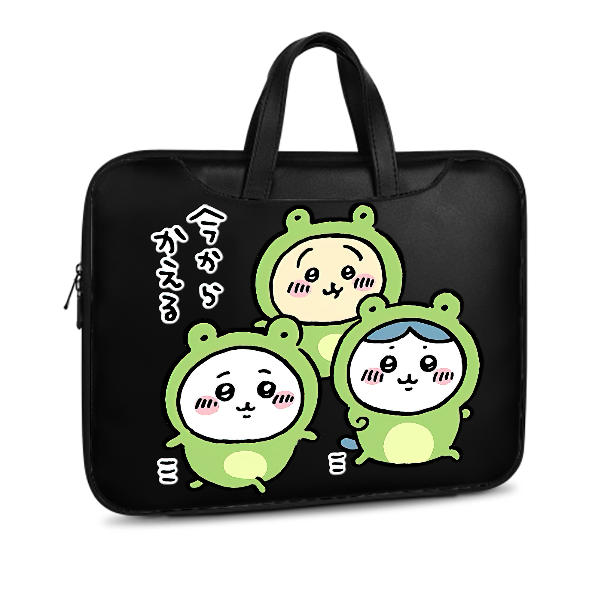 （画像用） ちいかわ ハチワレ Chii-kawa hachiware レザーラップトップバッグ　ノートパソコンケース