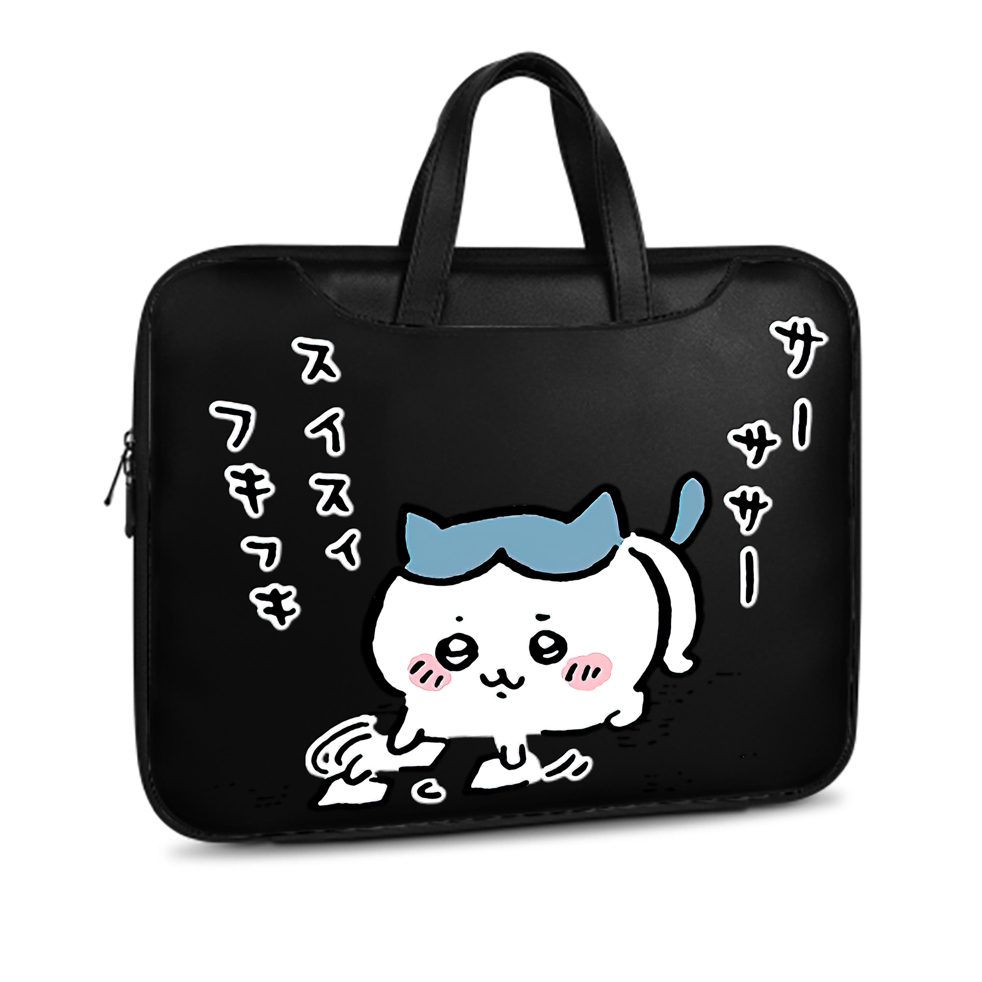 （画像用） ちいかわ ハチワレ Chii-kawa hachiware レザーラップトップバッグ　ノートパソコンケース