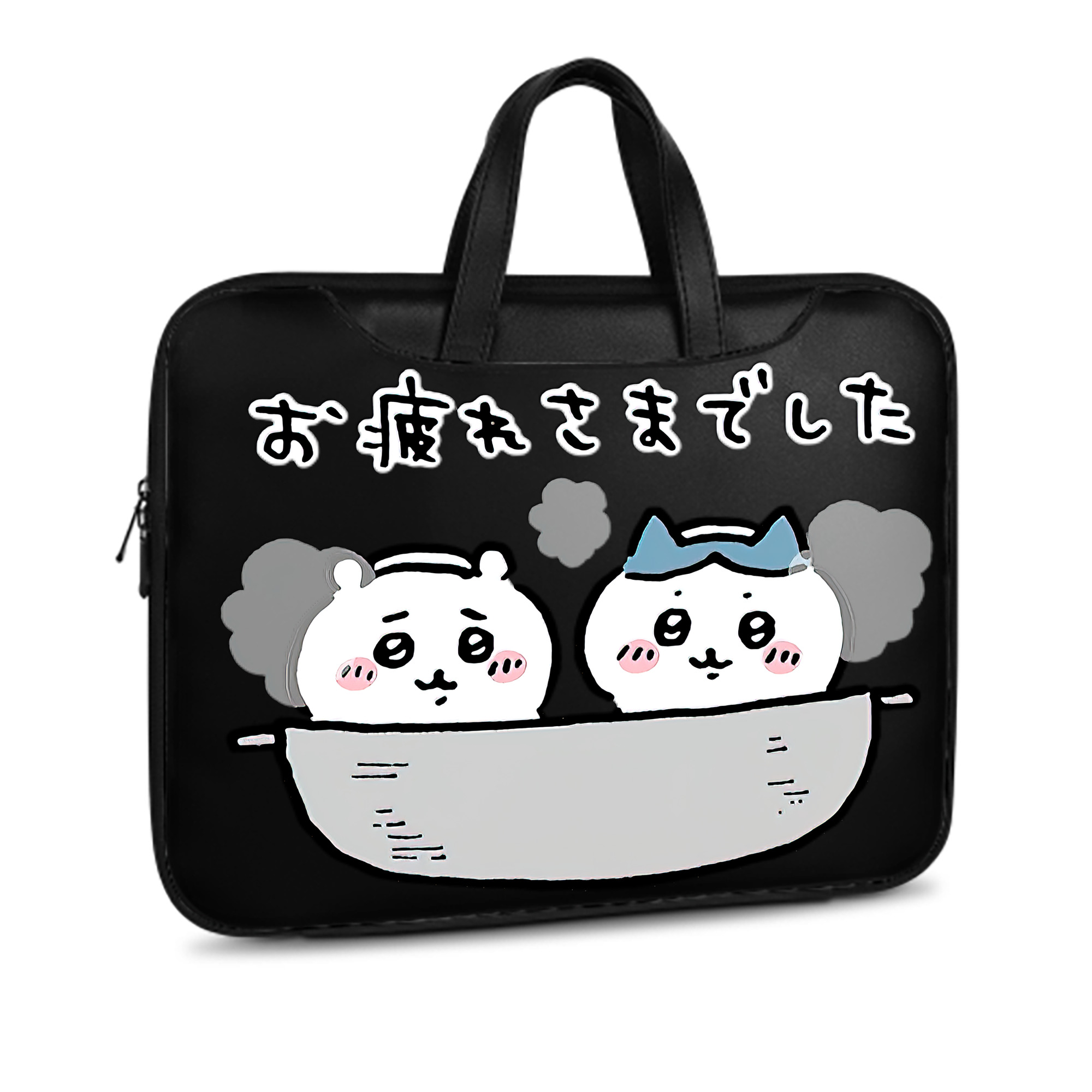 （画像用） ちいかわ ハチワレ Chii-kawa hachiware レザーラップトップバッグ　ノートパソコンケース