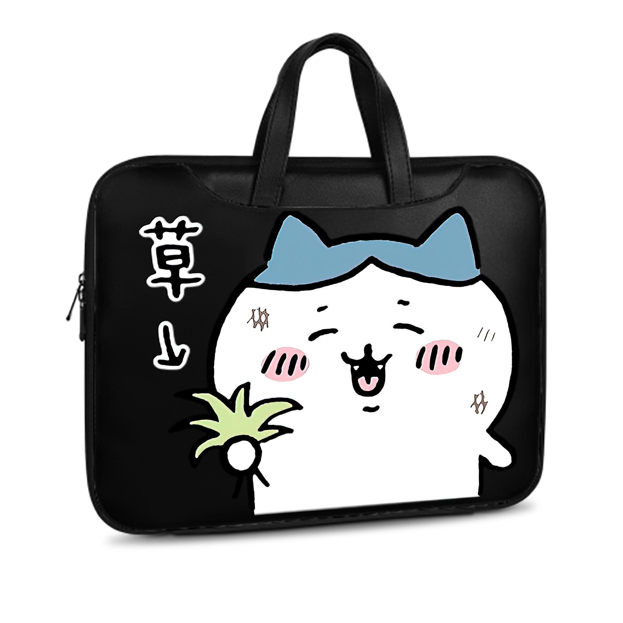 （画像用） ちいかわ ハチワレ Chii-kawa hachiware レザーラップトップバッグ　ノートパソコンケース