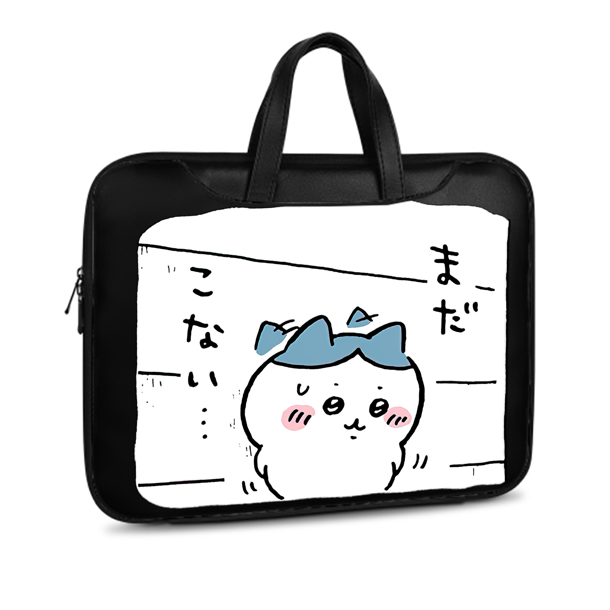 （画像用） ちいかわ ハチワレ Chii-kawa hachiware レザーラップトップバッグ　ノートパソコンケース