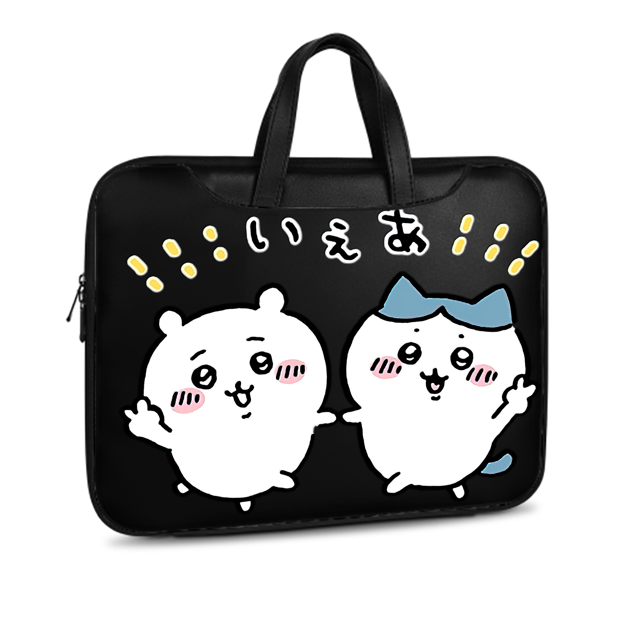 （画像用） ちいかわ ハチワレ Chii-kawa hachiware レザーラップトップバッグ　ノートパソコンケース