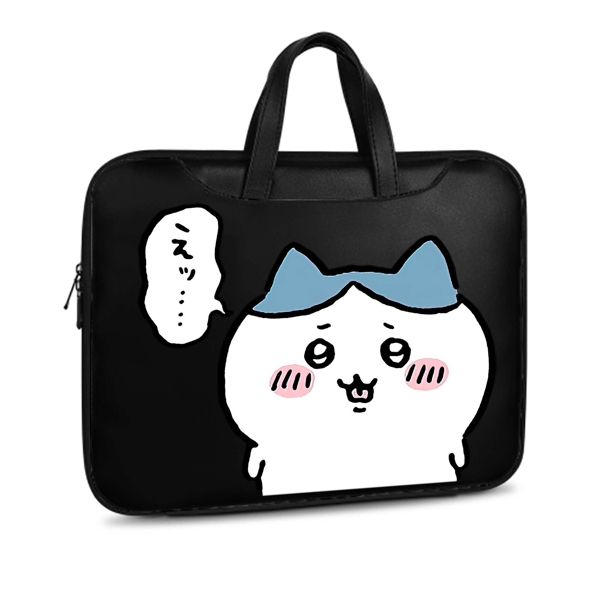 （画像用） ちいかわ ハチワレ Chii-kawa hachiware レザーラップトップバッグ　ノートパソコンケース