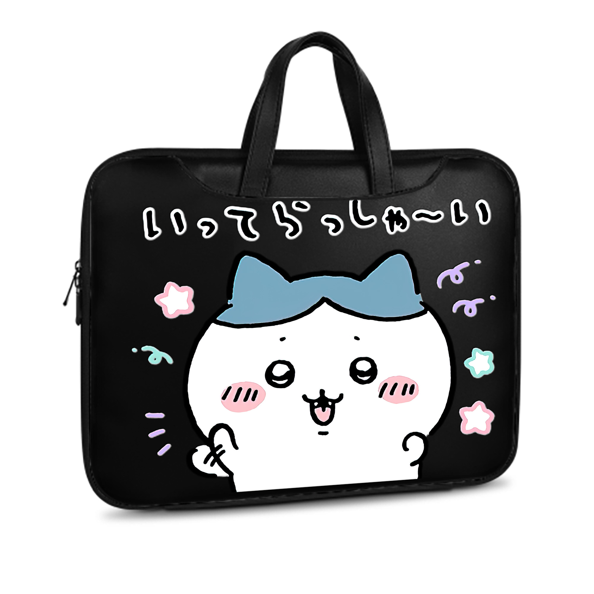 （画像用） ちいかわ ハチワレ Chii-kawa hachiware レザーラップトップバッグ　ノートパソコンケース