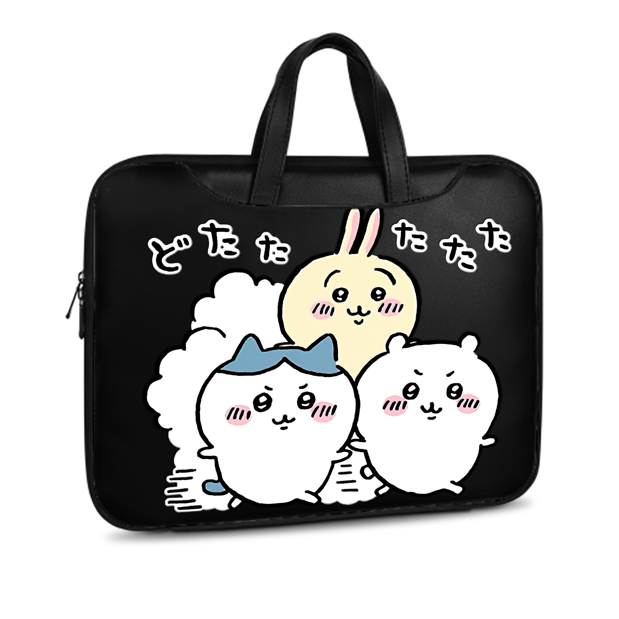 （画像用） ちいかわ ハチワレ Chii-kawa hachiware レザーラップトップバッグ　ノートパソコンケース