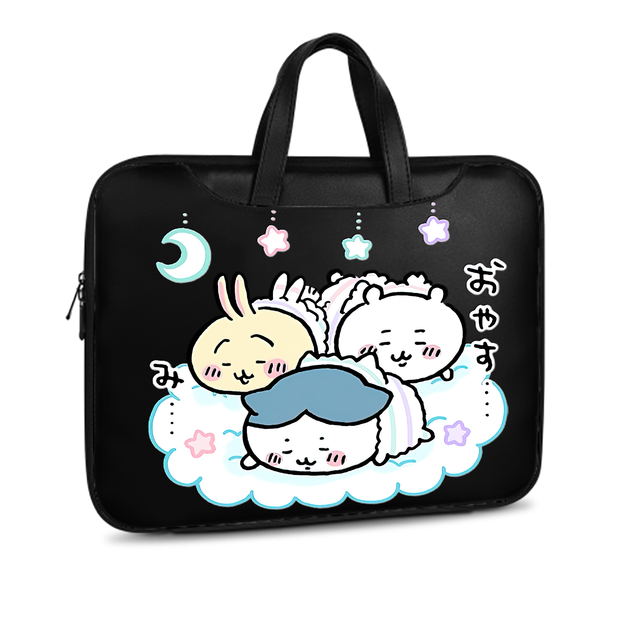 （画像用） ちいかわ ハチワレ Chii-kawa hachiware レザーラップトップバッグ　ノートパソコンケース