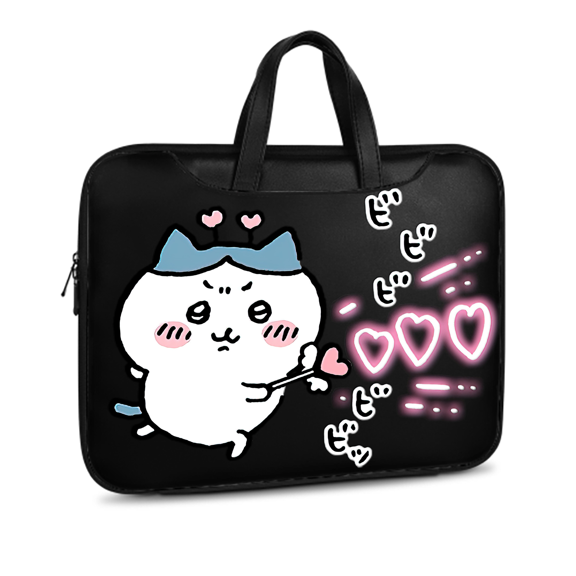 （画像用） ちいかわ ハチワレ Chii-kawa hachiware レザーラップトップバッグ　ノートパソコンケース