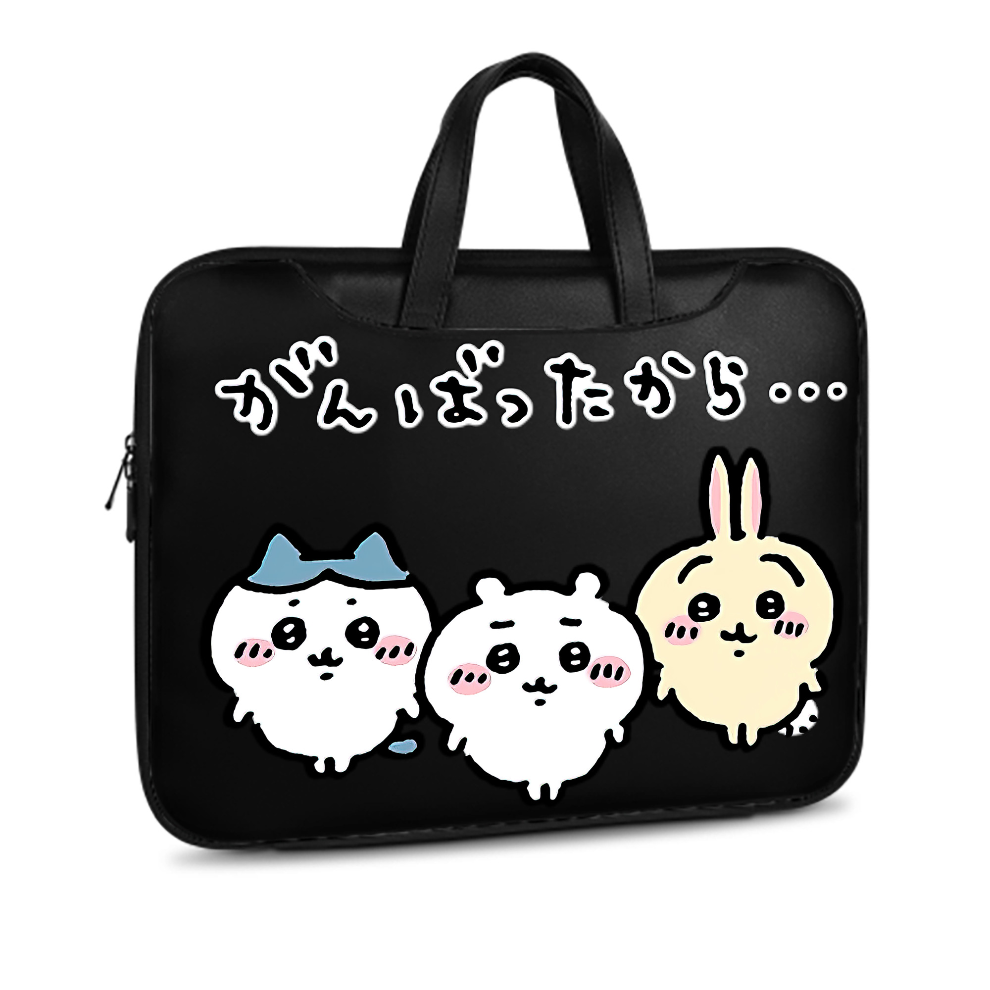 （画像用） ちいかわ ハチワレ Chii-kawa hachiware レザーラップトップバッグ　ノートパソコンケース