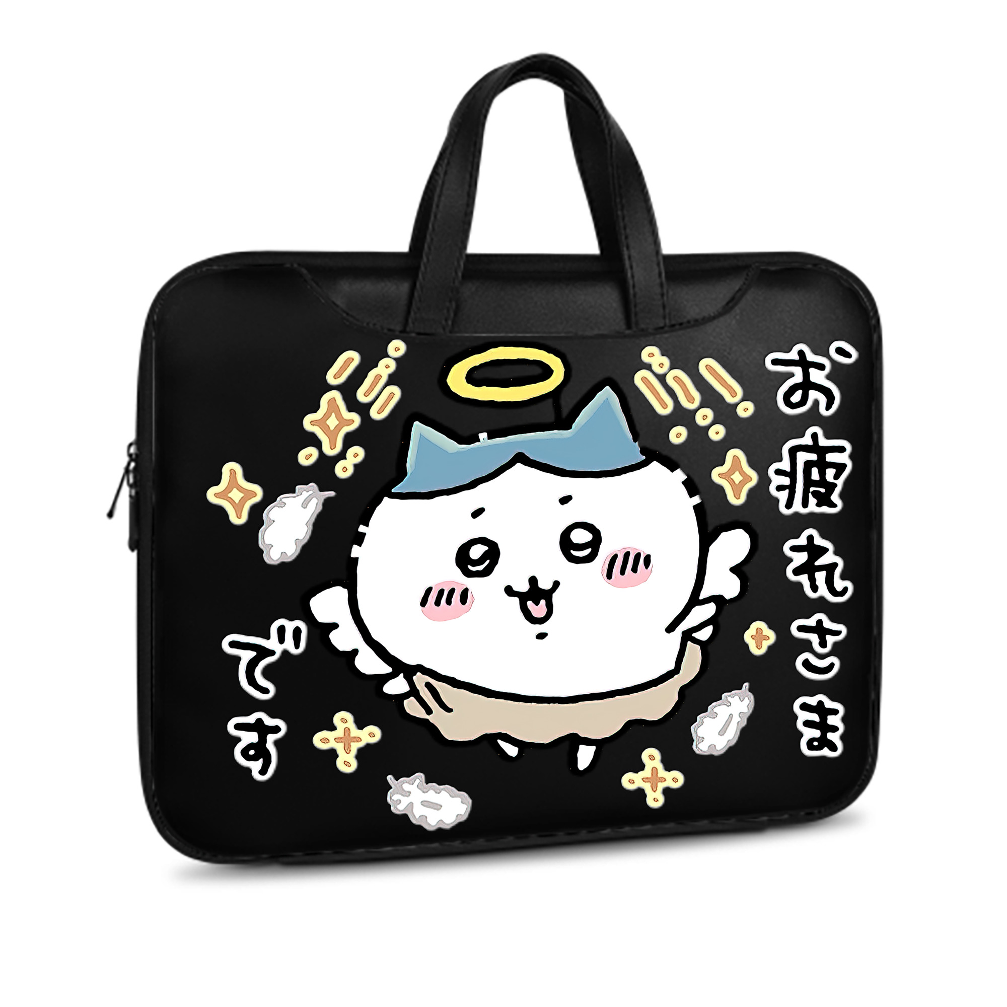 （画像用） ちいかわ ハチワレ Chii-kawa hachiware レザーラップトップバッグ　ノートパソコンケース