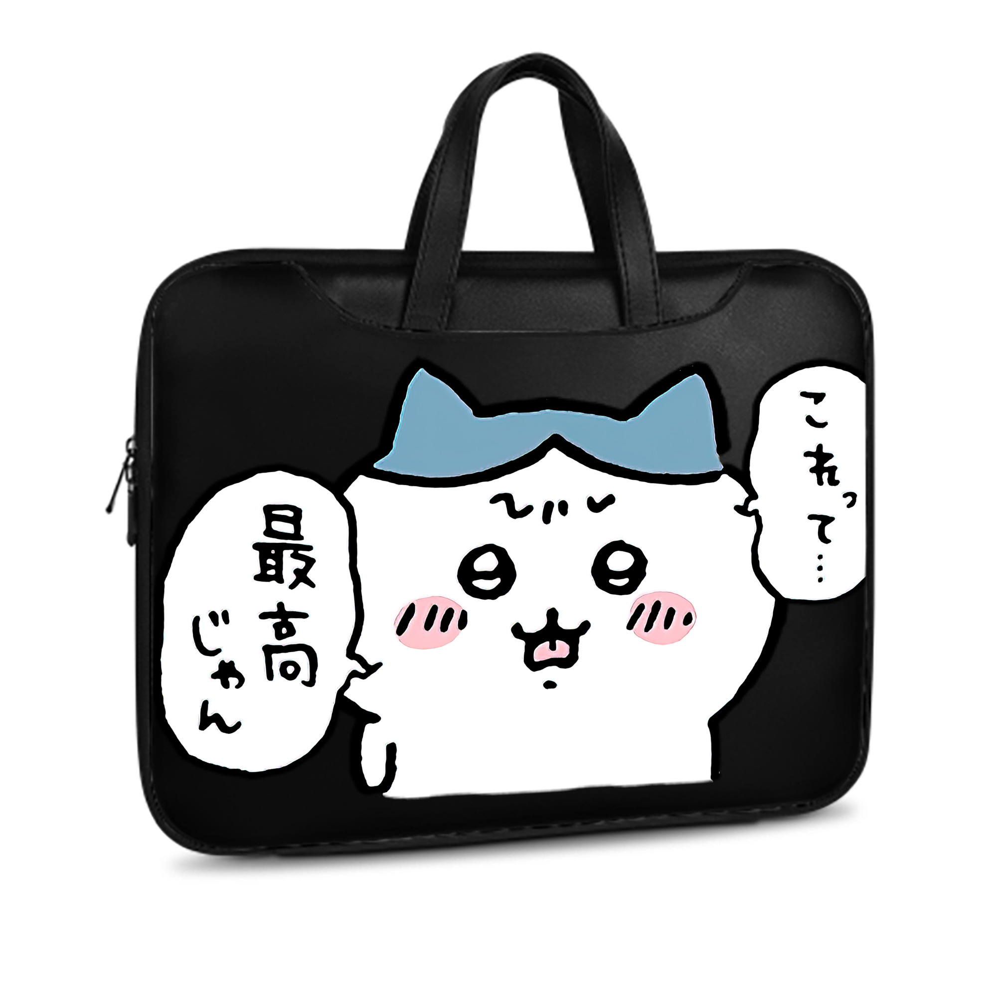 （画像用） ちいかわ ハチワレ Chii-kawa hachiware レザーラップトップバッグ　ノートパソコンケース